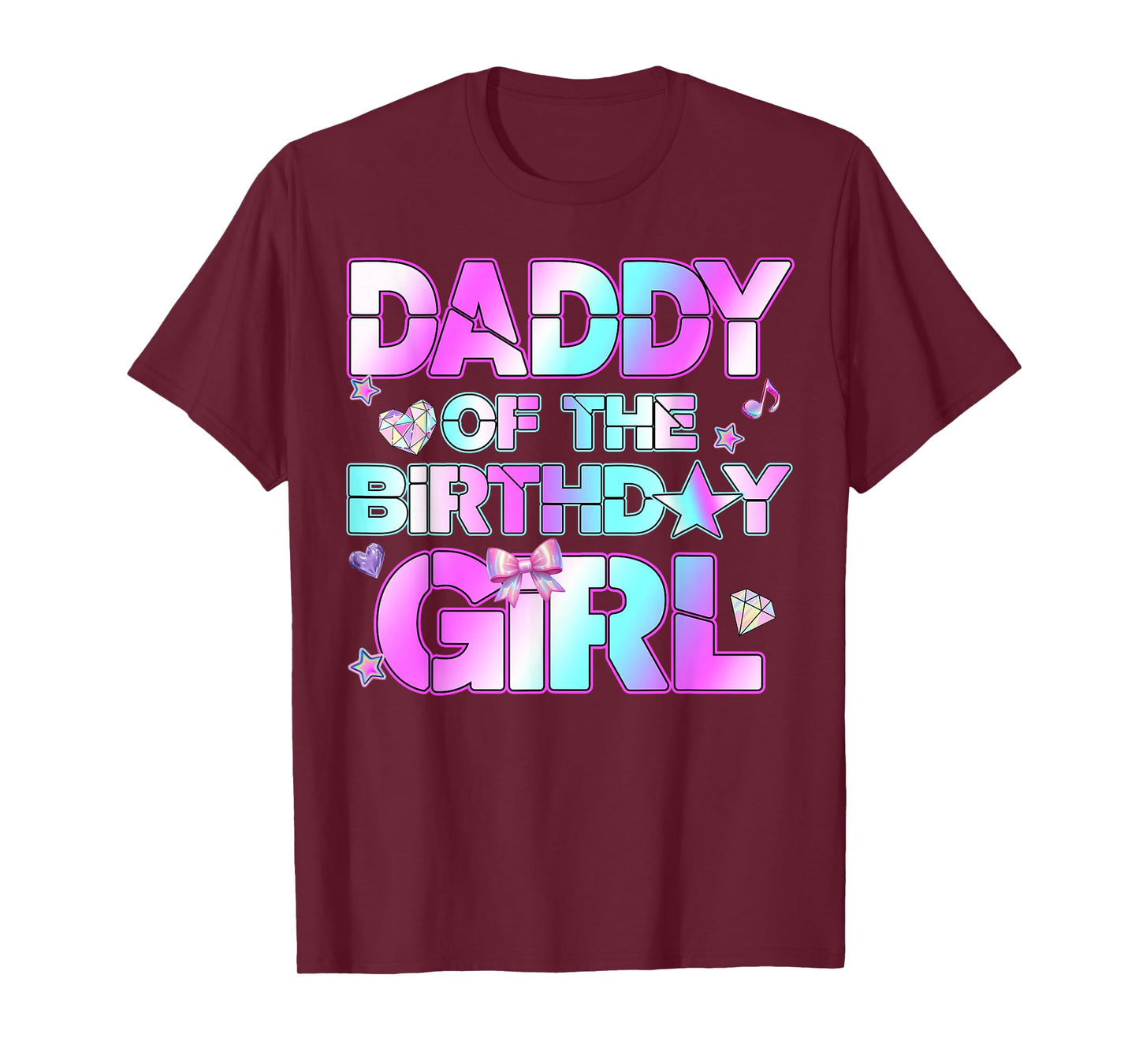 Daddy The Birthday Girl Kpop Family Birthday Party Girls T-Shirt