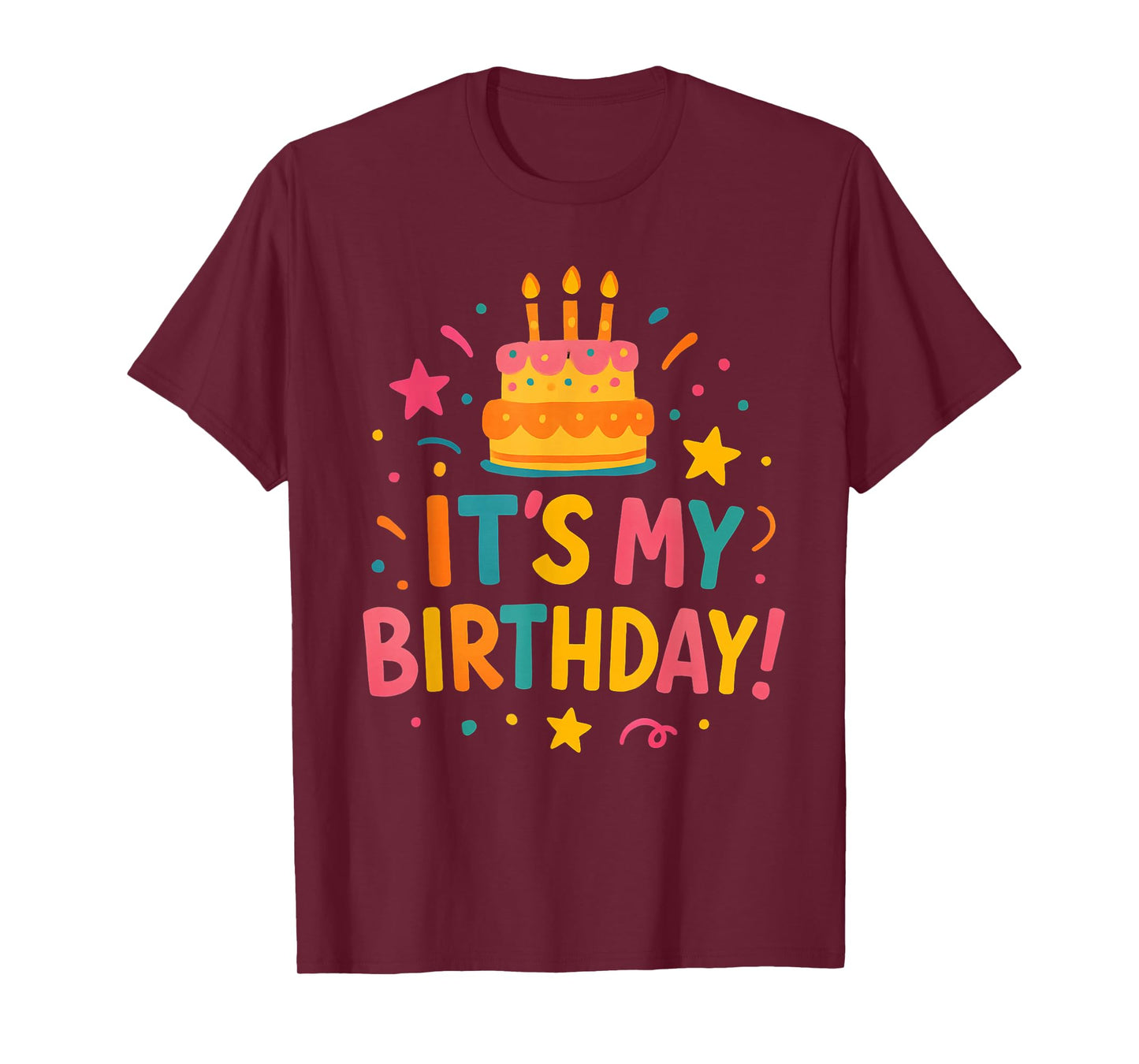 It’s My Birthday Cute Cake Design Fun Bday Party Celebration T-Shirt