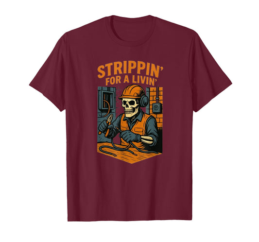Funny electritian Design with a Skeleton T-Shirt