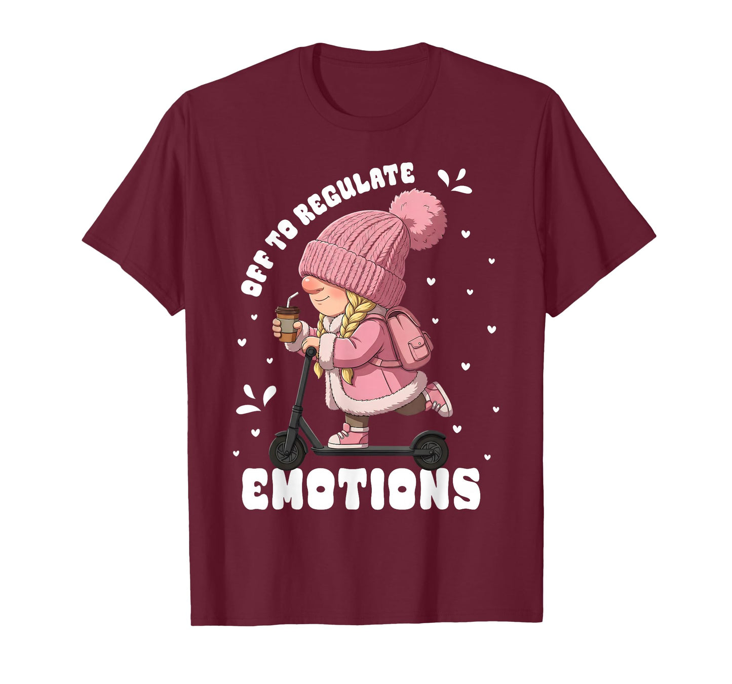 Off to Regulate Emotions Funny Gnome Psychologist Counselor T-Shirt
