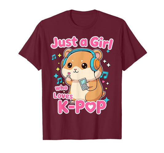 Just A Girl Who Loves K-Pop Cute Hamster T-Shirt
