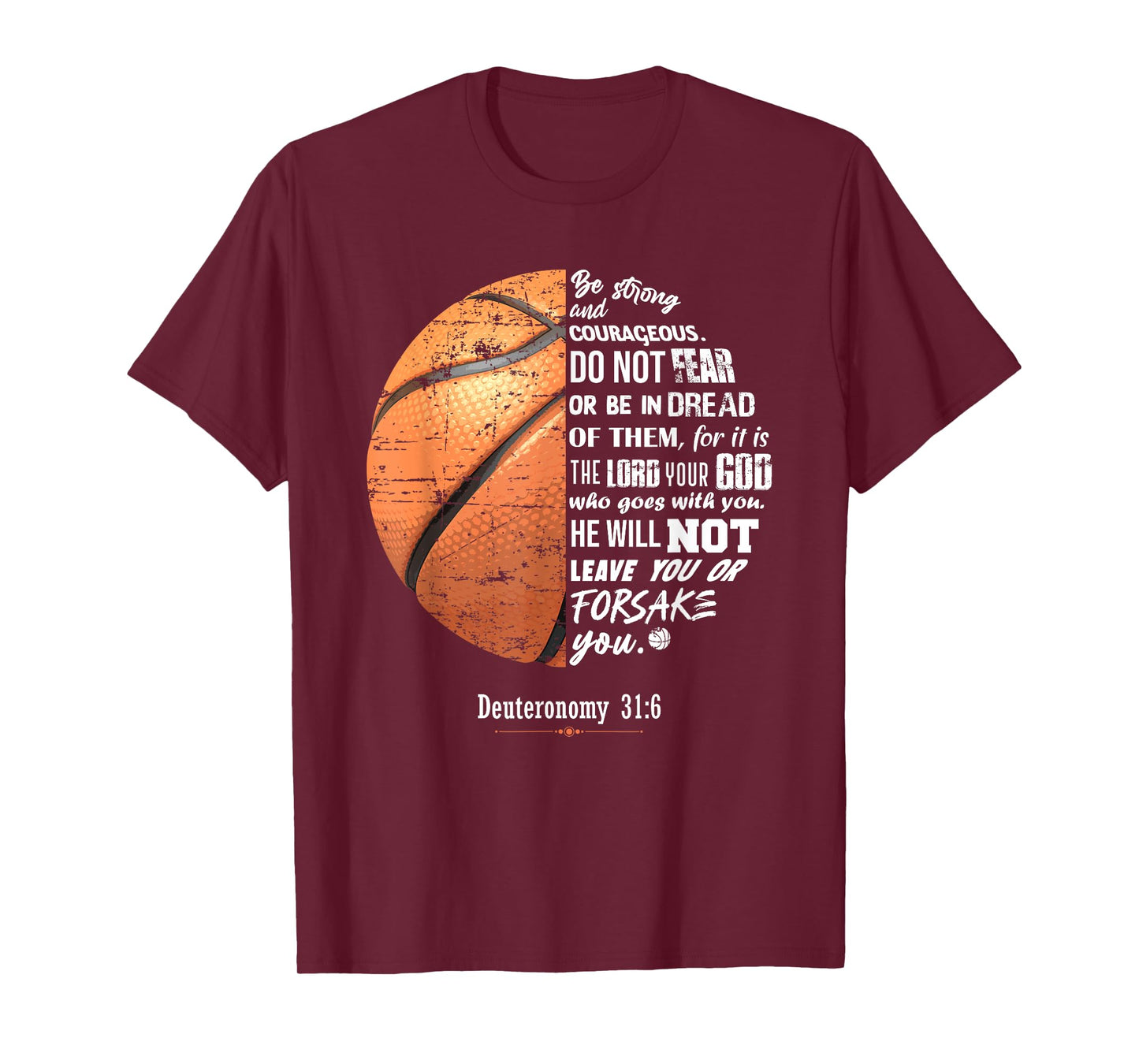 Christian Basketball Deuteronomy Bible Basketball T-Shirt