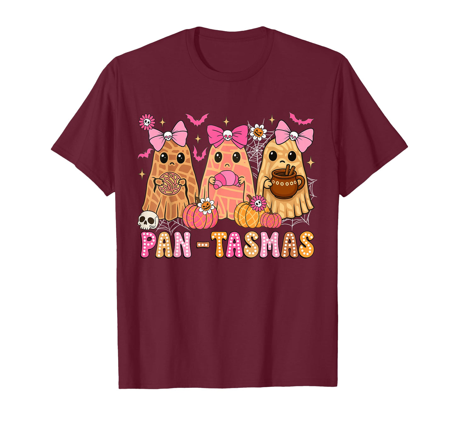 Funny Pantasmas Ghost Pan Dulce Halloween Mexican Conchas T-Shirt