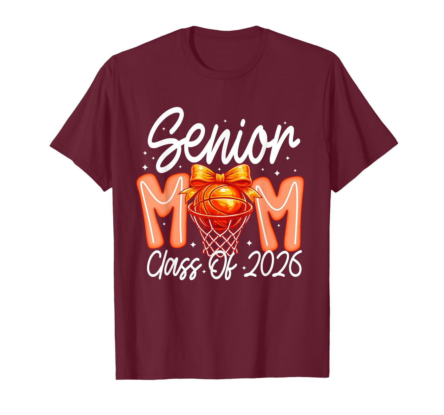 Senior Mom Class of 2026 Basketball Mom Graduation T-Shirt