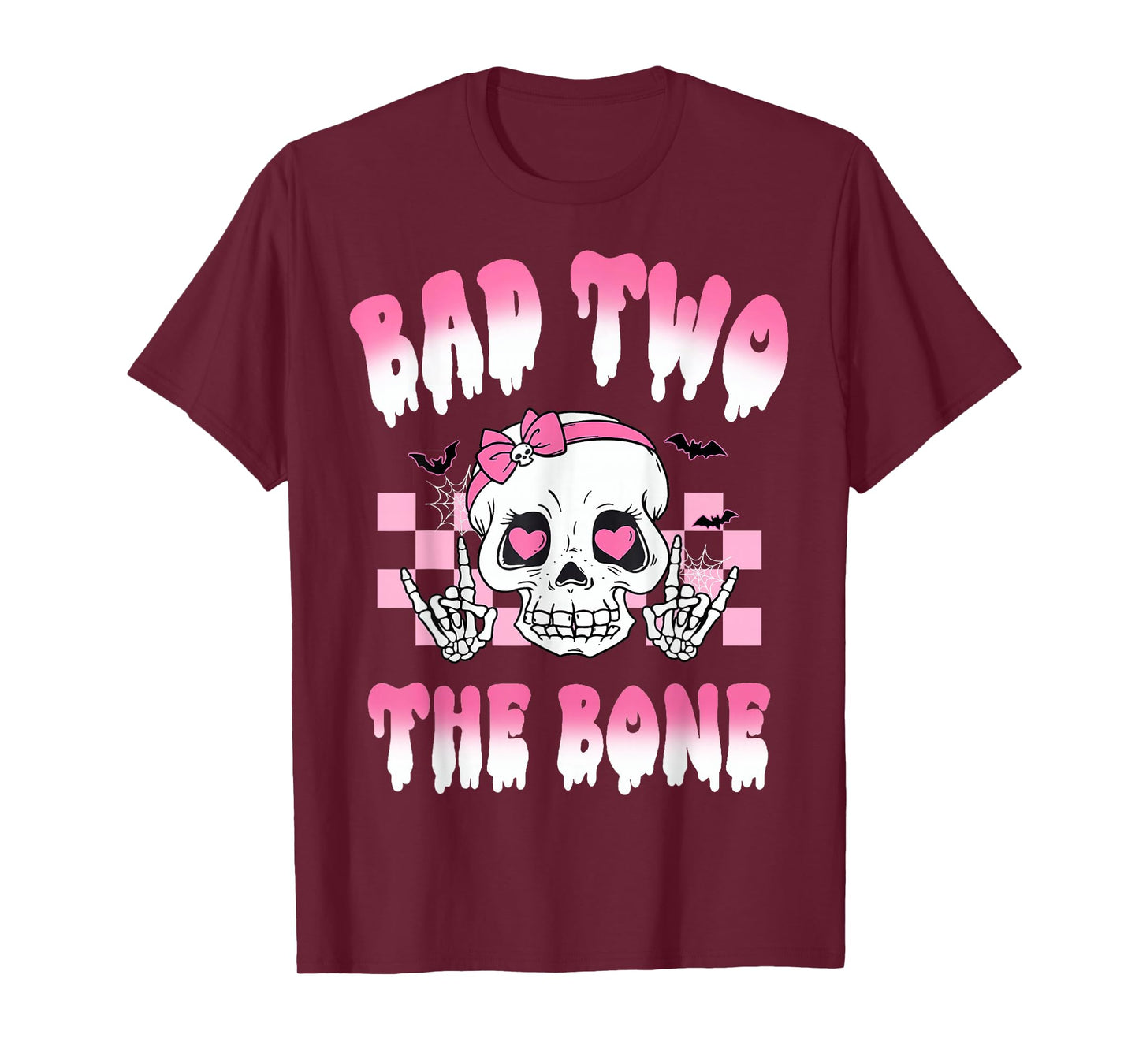Bad Two The Bone Party Decorations 2 Years Old Birthday Kids T-Shirt
