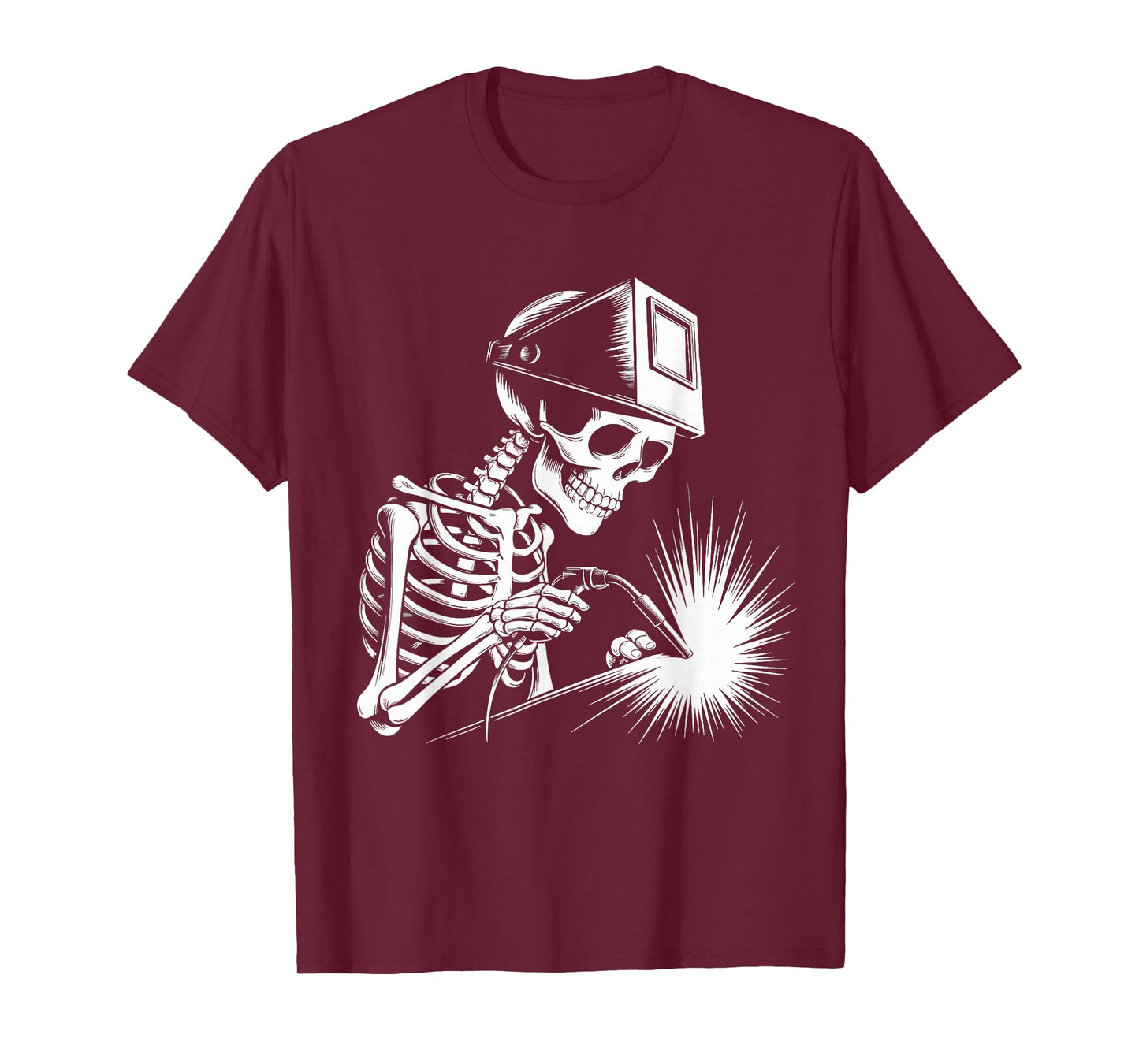 Funny Skeleton Welding Lovers Spooky Halloween Welder T-Shirt