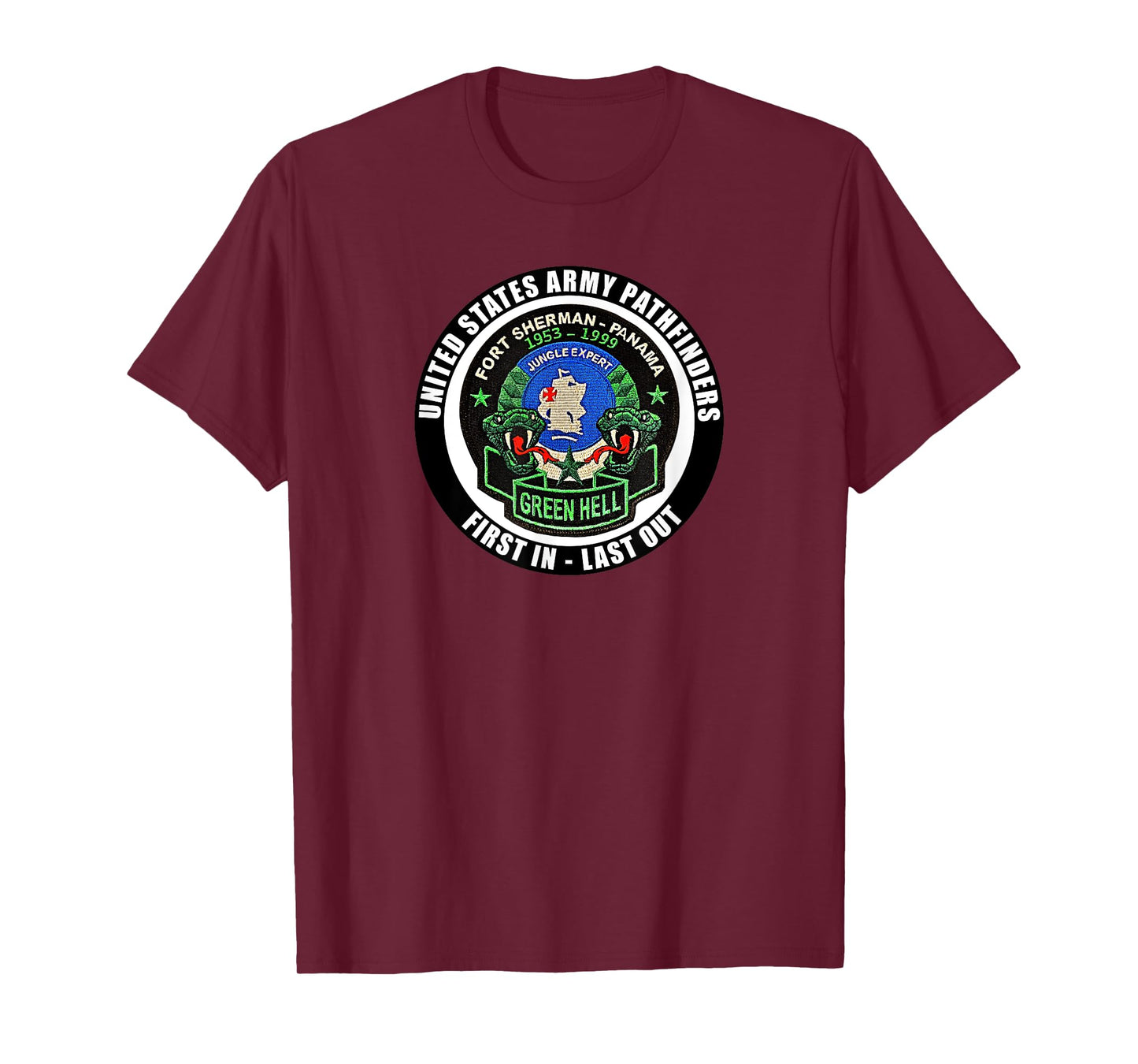 Fort Sherman Panama Jungle Warfare School Pathfinder Veteran T-Shirt