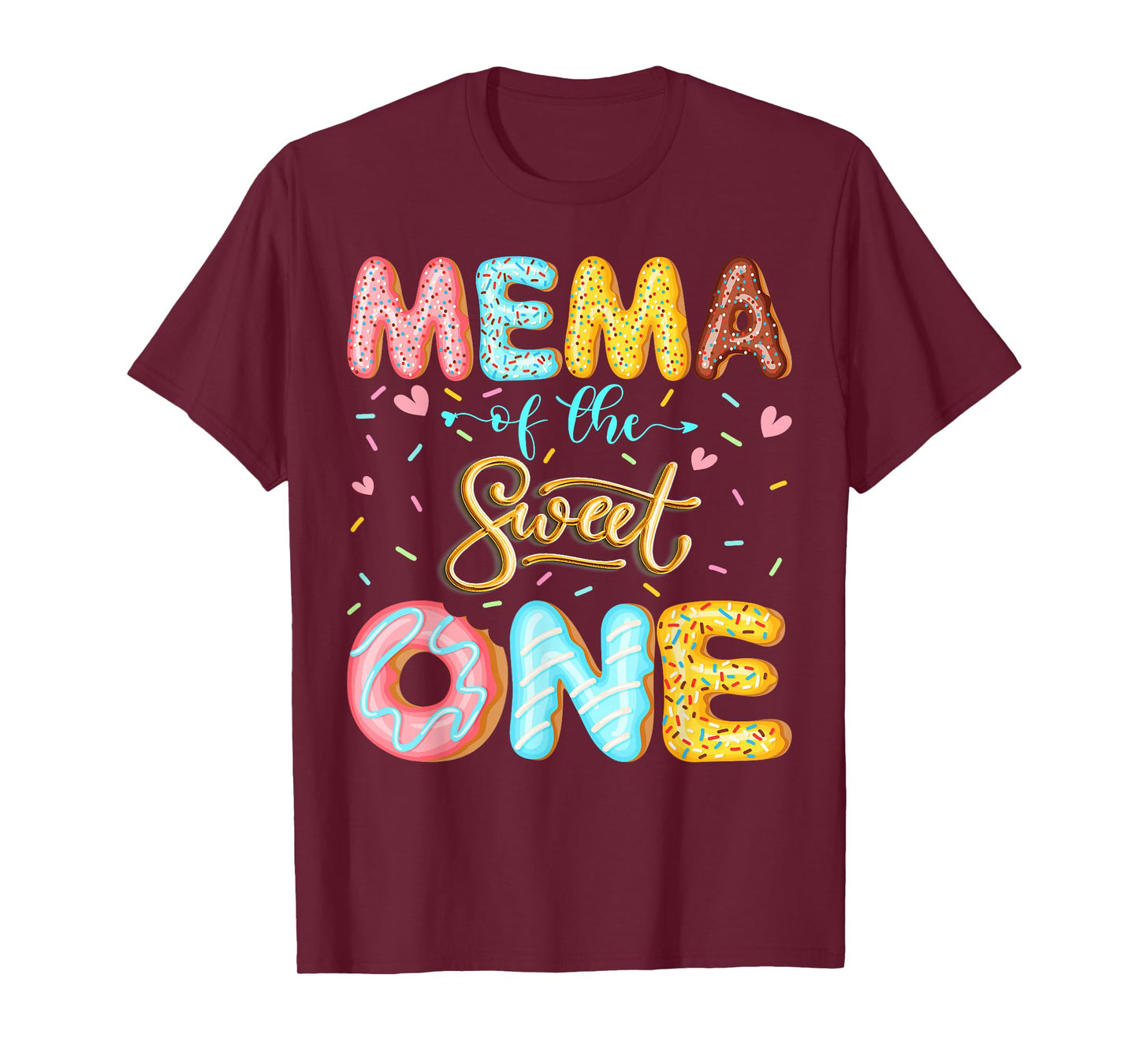 Mema of The Sweet One 1st Birthday Girl Donut Lover T-Shirt