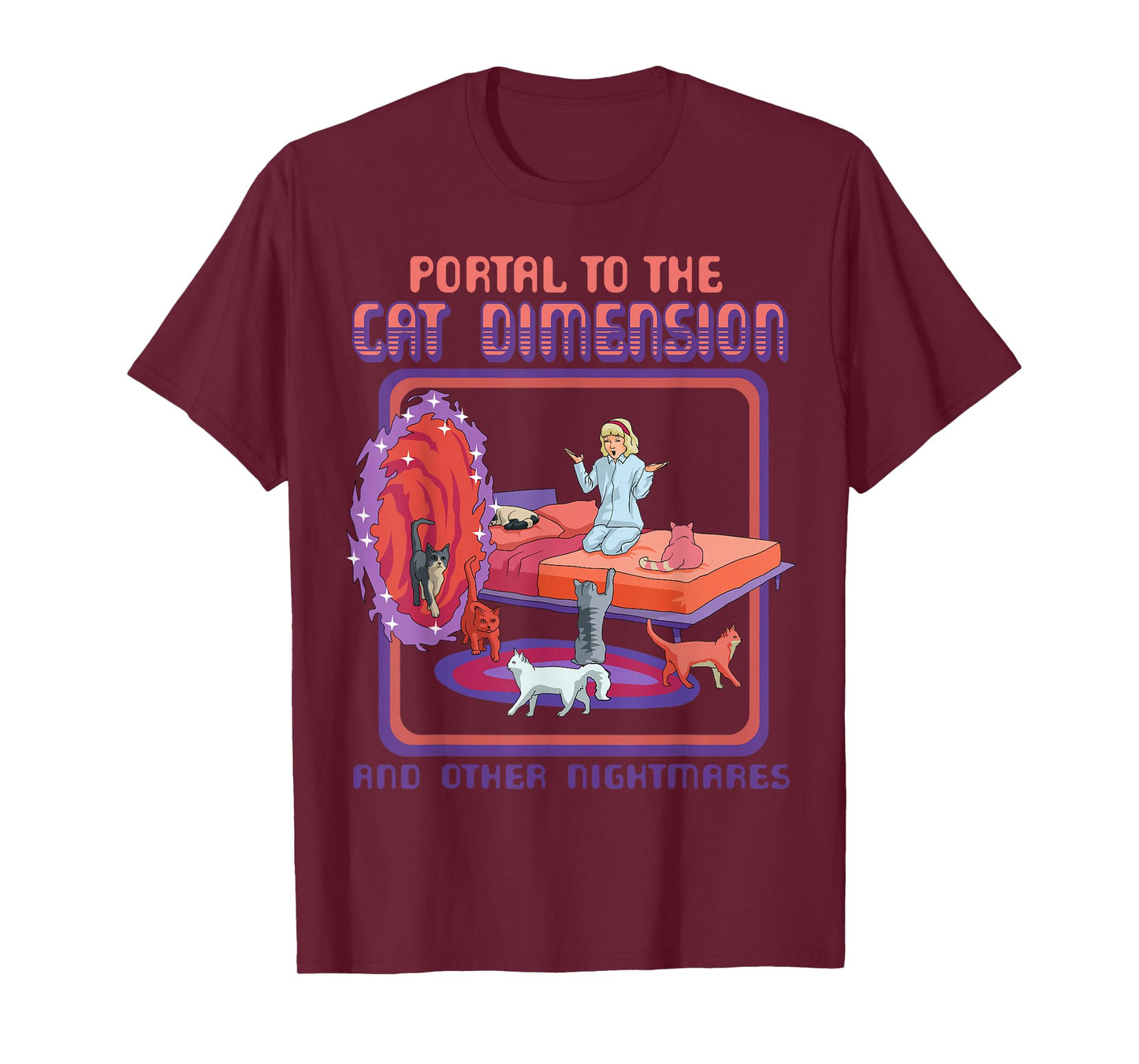 Portal To The Cat Dimension Funny Cat Kitten Lover Men Women T-Shirt
