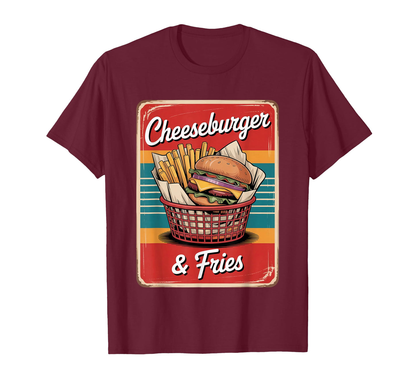 Vintage Cheeseburger & Fries T-Shirt