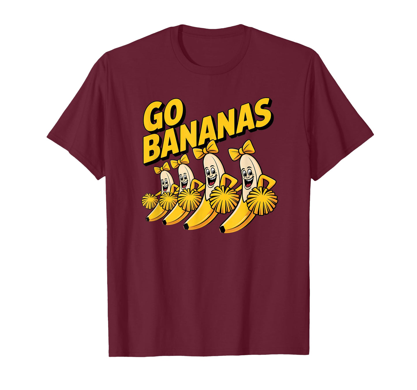 Go Bananas Cheer Squad Funny Fruit Humor Rally T-Shirt