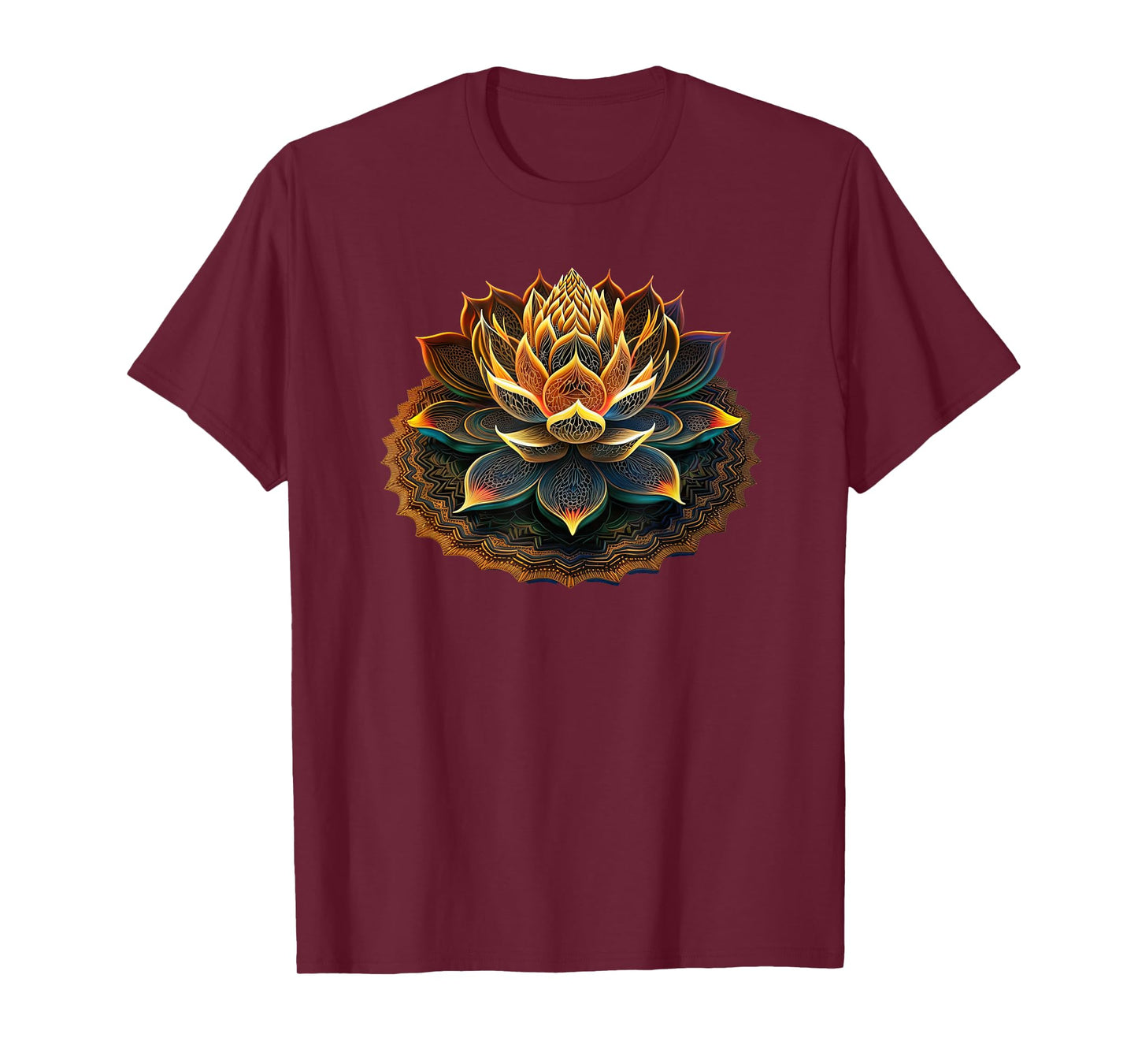 Lotus Flower Yoga Zen Bohemian Namaste Meditation T-Shirt