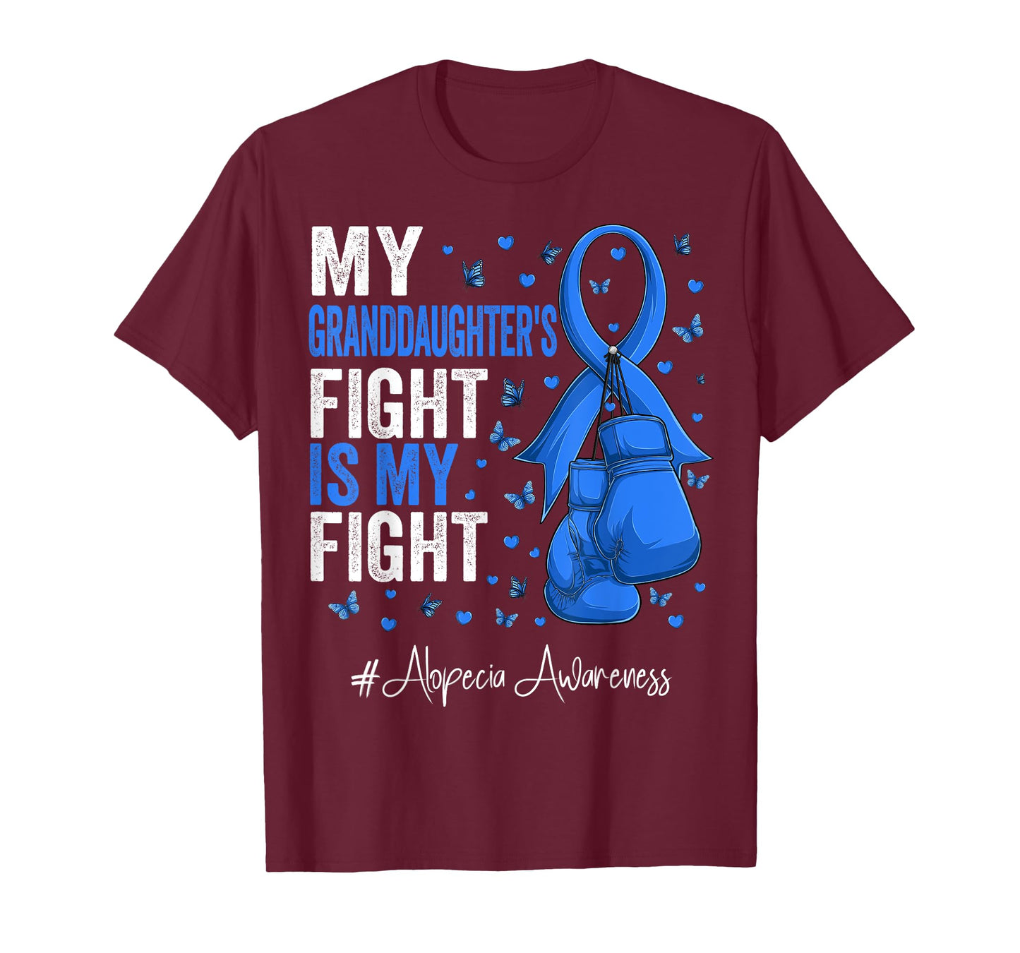 Blue Ribbon Granddaughter Alopecia Awareness T-Shirt