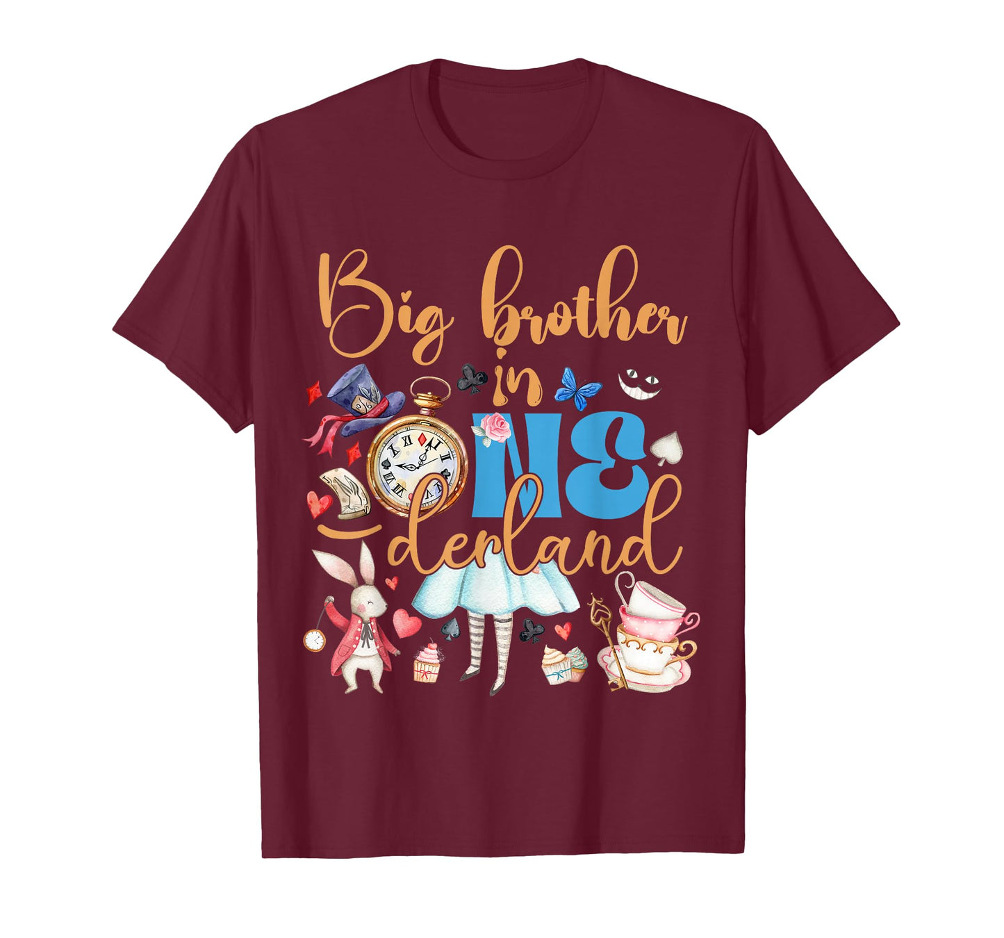 Alice Big Brother in ONEderland Birthday Family T-Shirt