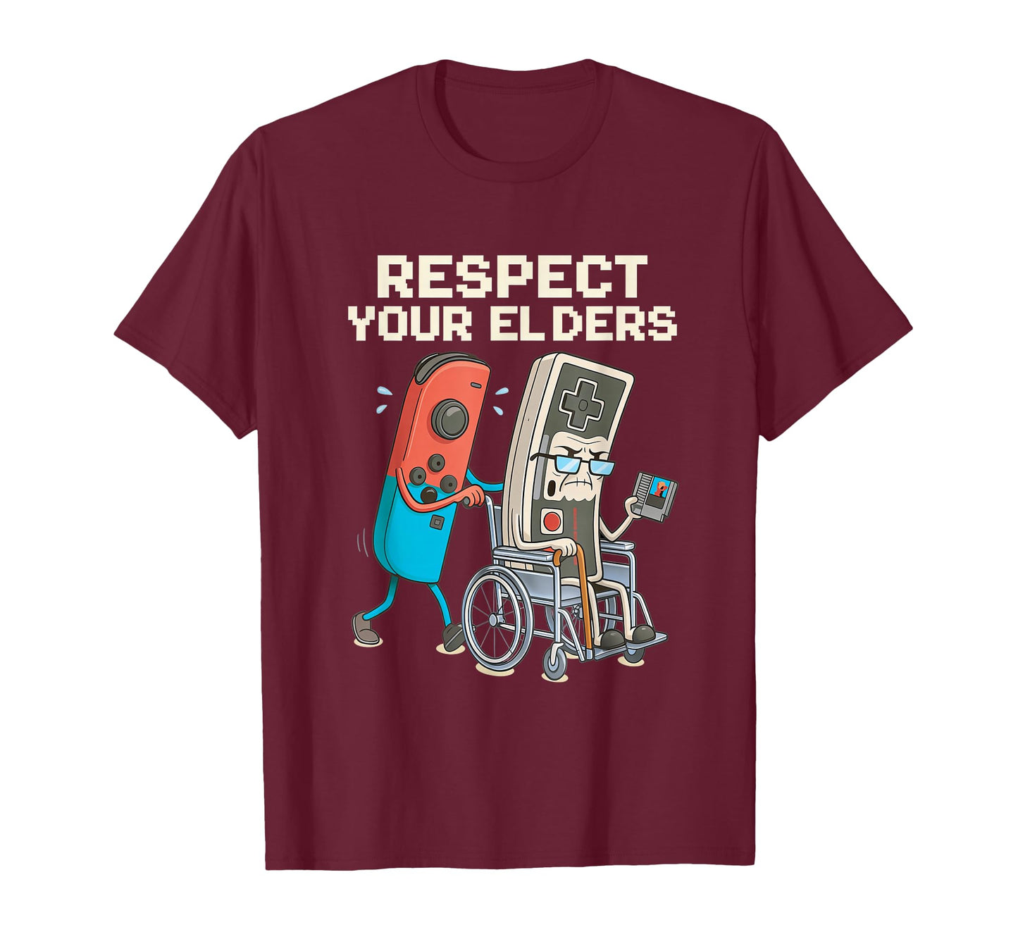Respect Your Elders Gaming Retro Funny Gamer Controller 80s T-Shirt