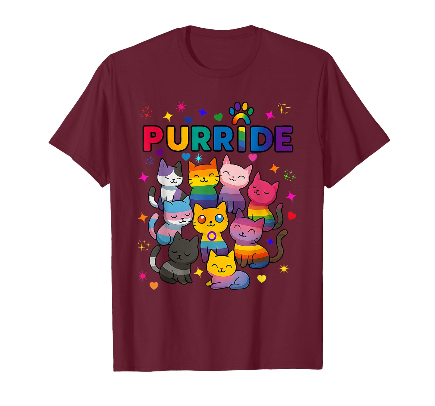 Animal Lovers Purr Cat Pride Allies LGBT T-Shirt