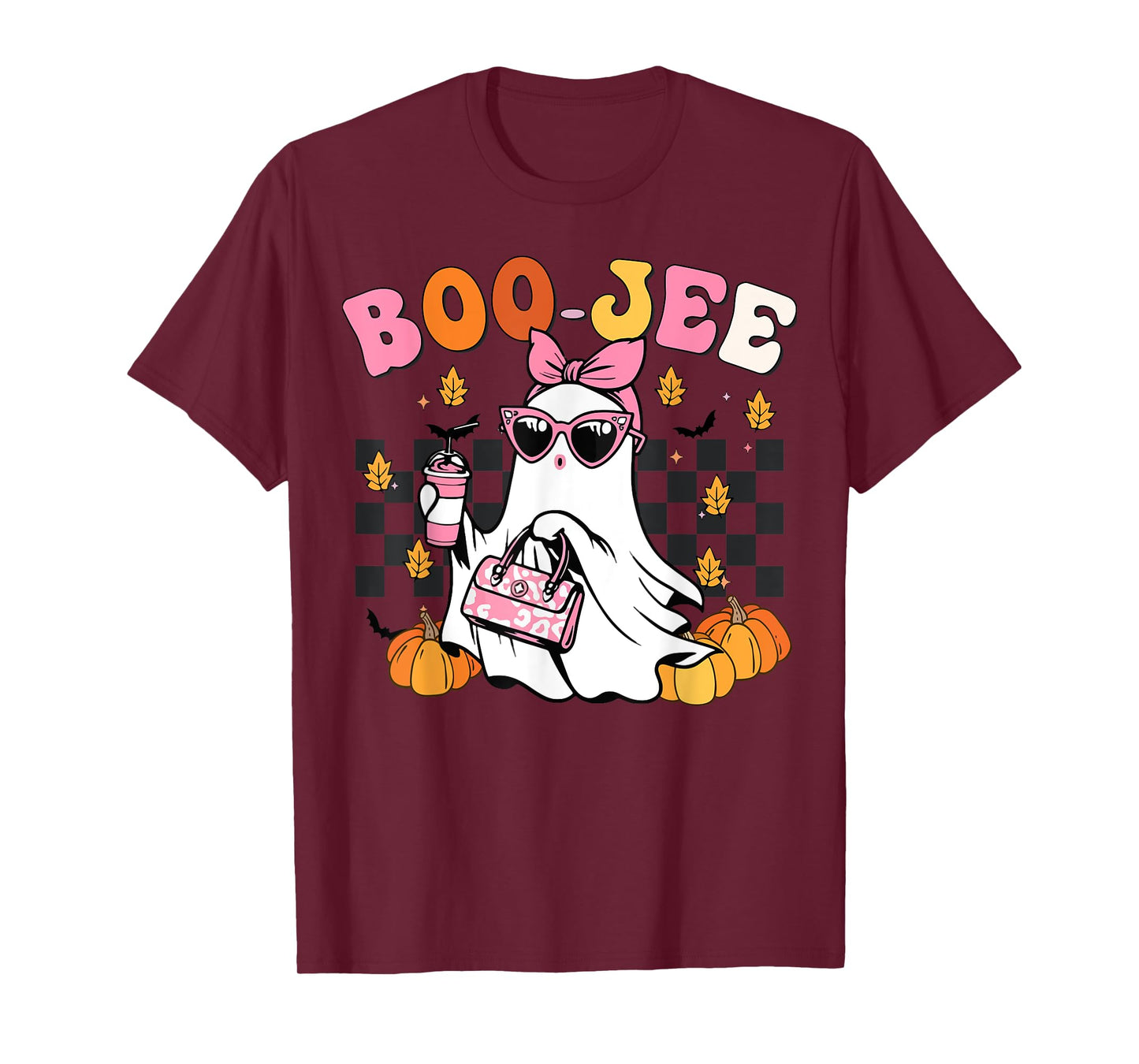 Funny Boo-Jee Ghost Halloween Women Girl Toddler Cute Groovy T-Shirt