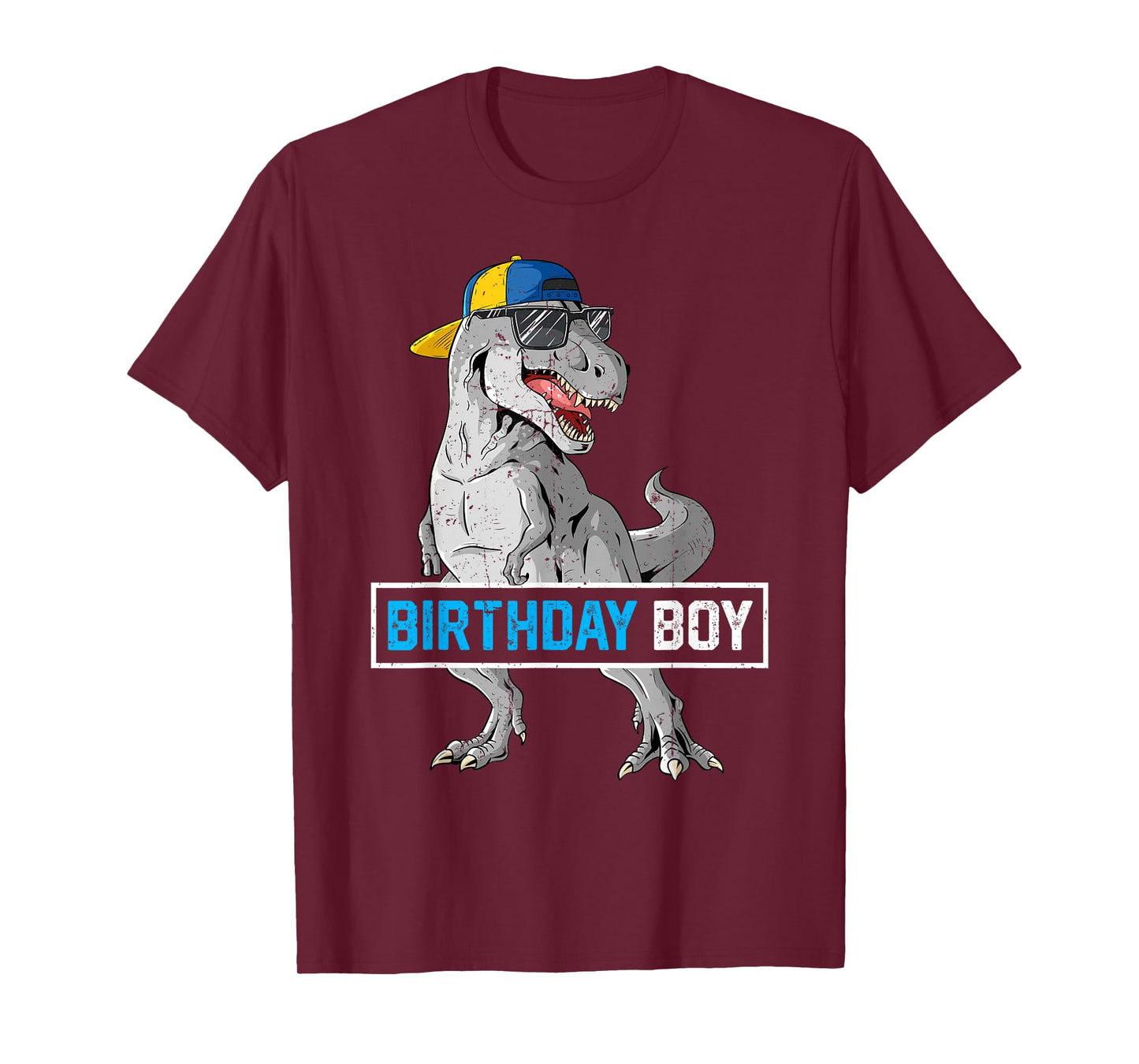 Kids Birthday Boy Dino T Rex Dinosaur Boys Matching Family T-Shirt