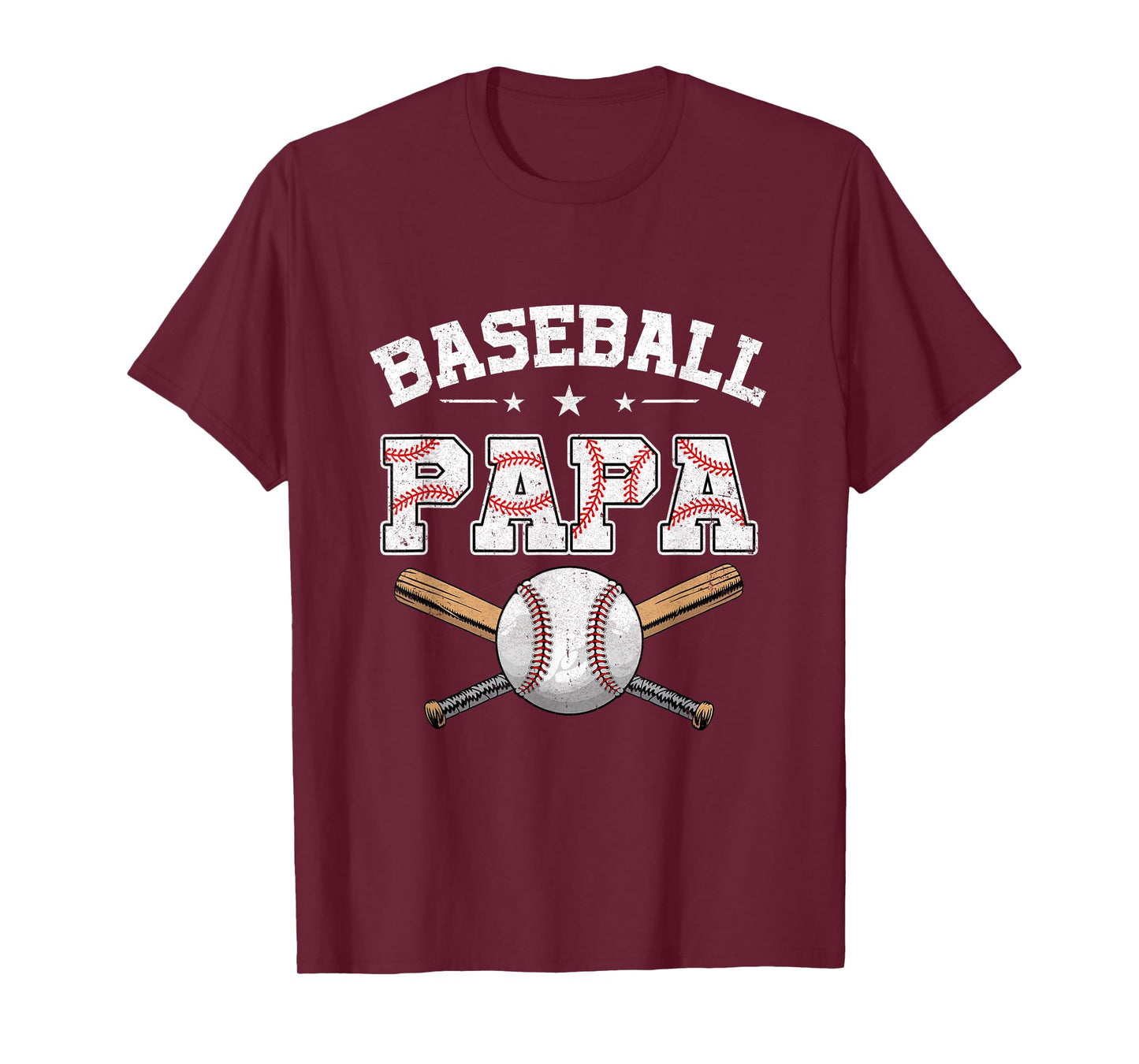 Baseball Papa For Fathers Day Baseball Lovers T-Shirt