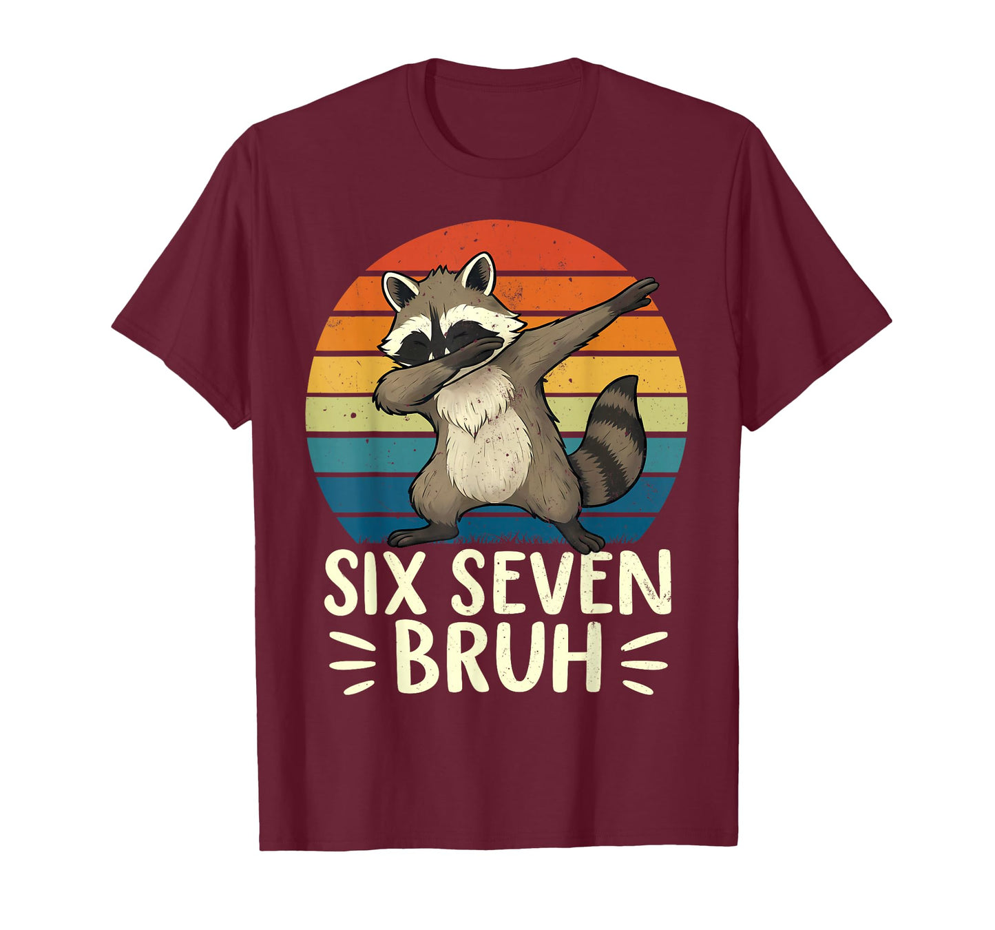 67 Meme Raccoon Funny Six Seven Bruh Raccoon for Kids Boys T-Shirt