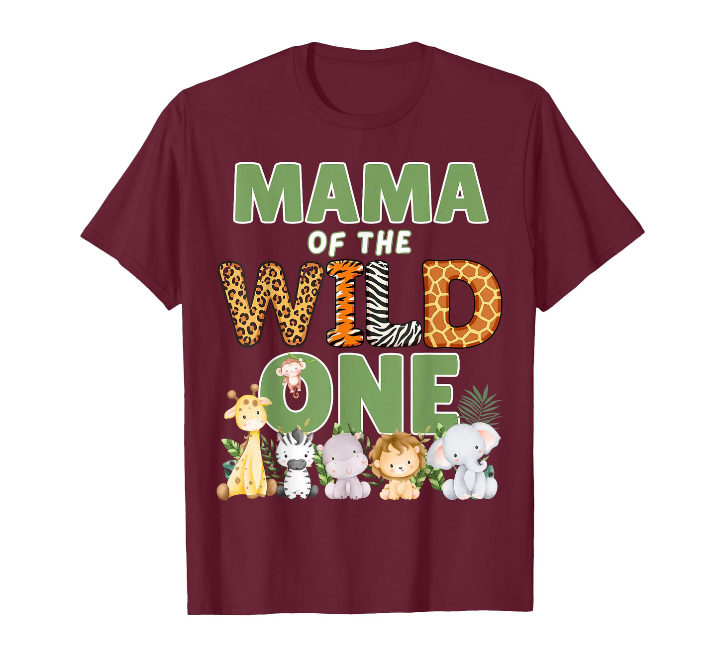 Mama Of The Wild One 1st Birthday Safari Family Matching T-Shirt