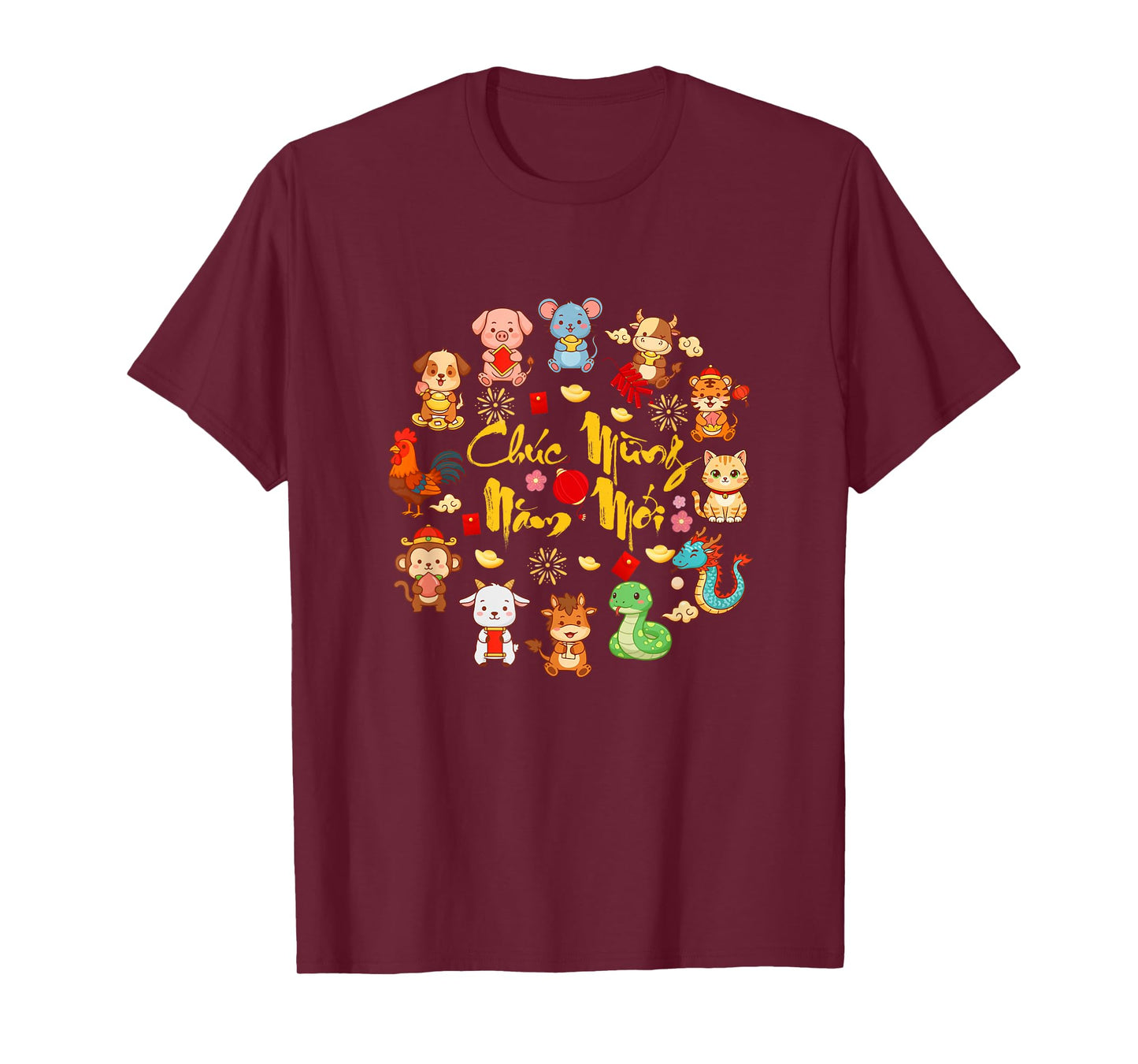 Chuc Mung NAM Moi Lunar New Year Vietnamese 12 Zodiac Sign T-Shirt
