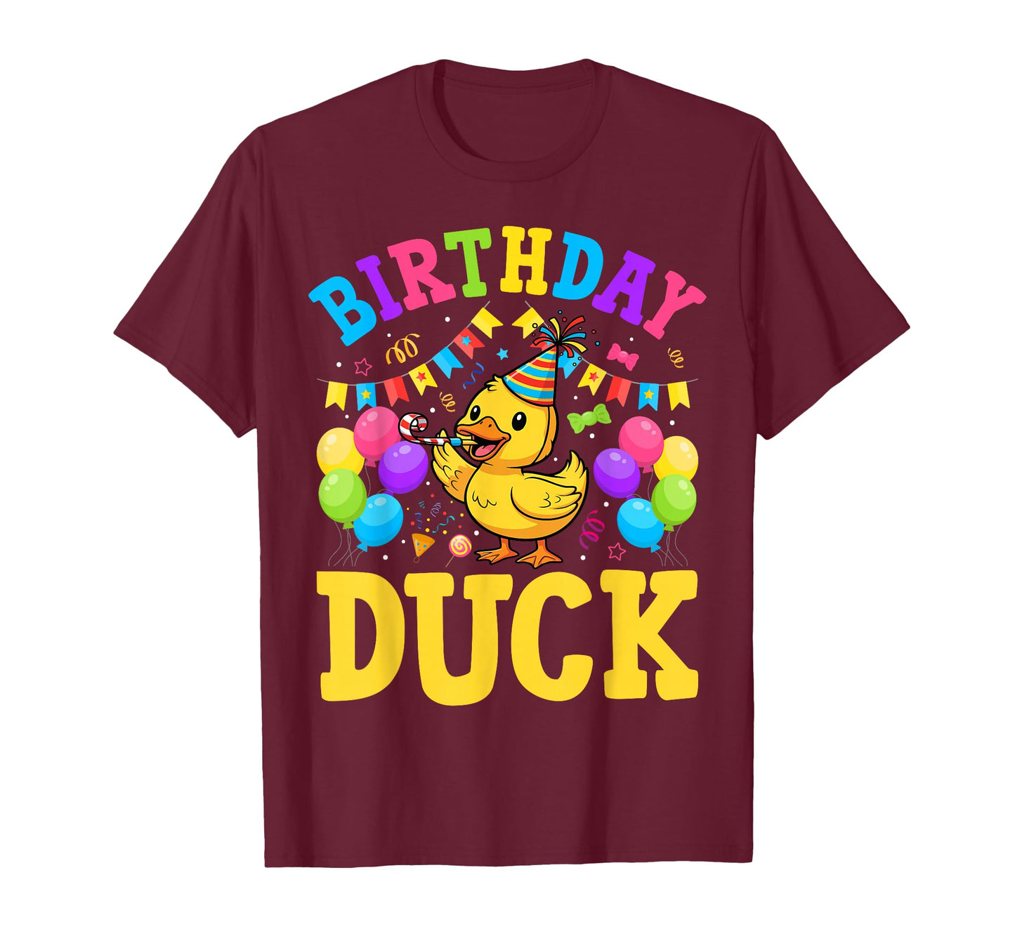 Birthday Duck Kids Girls Boys Bday Party Family T-Shirt