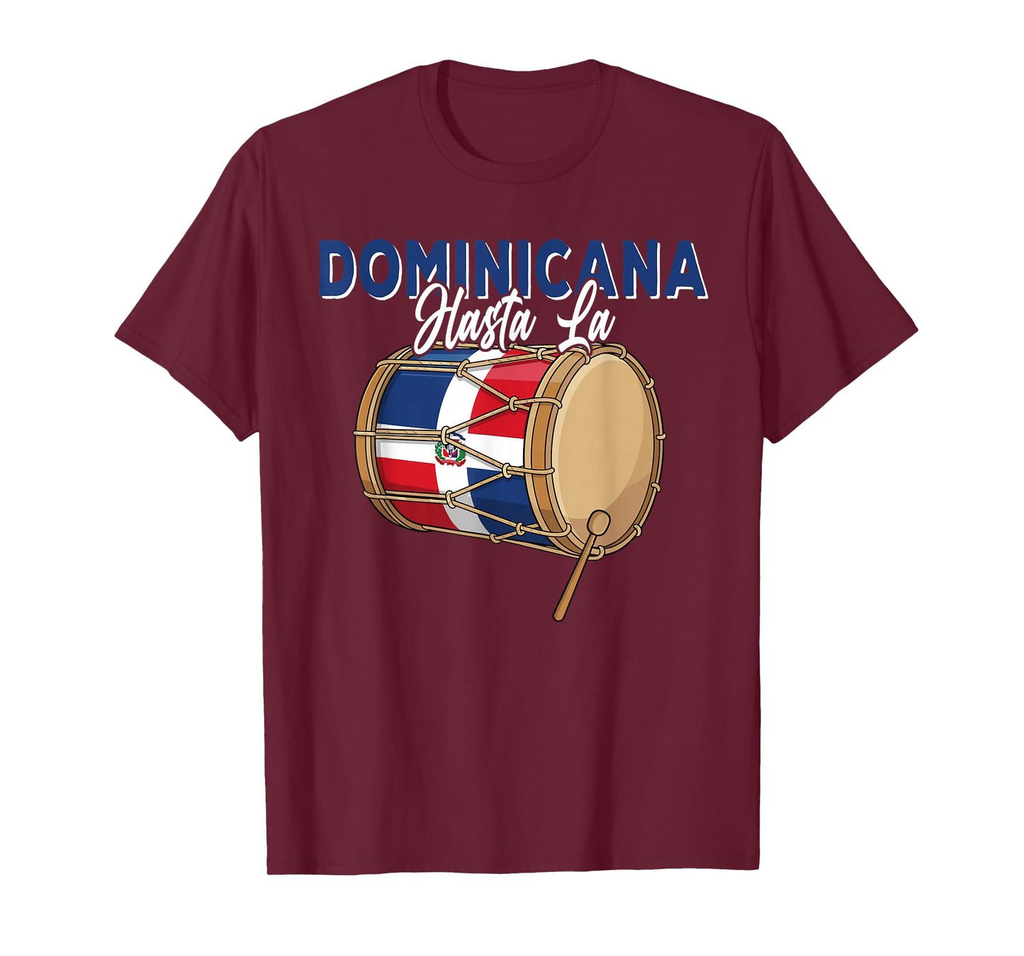 Dominicana Hasta La Tambora Dominican Flag Drum DR Pride T-Shirt
