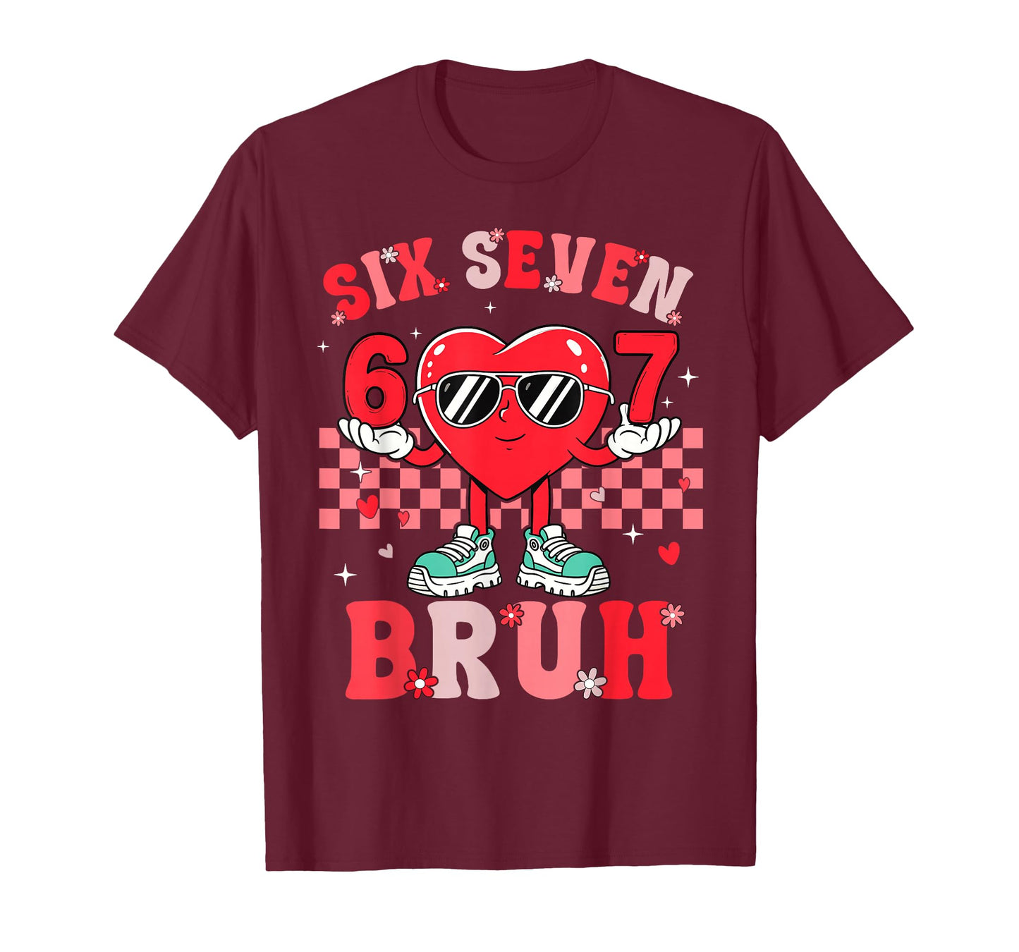 Six Seven 67 Meme Cool Valentine’s for Teens Boys Girls Kids T-Shirt