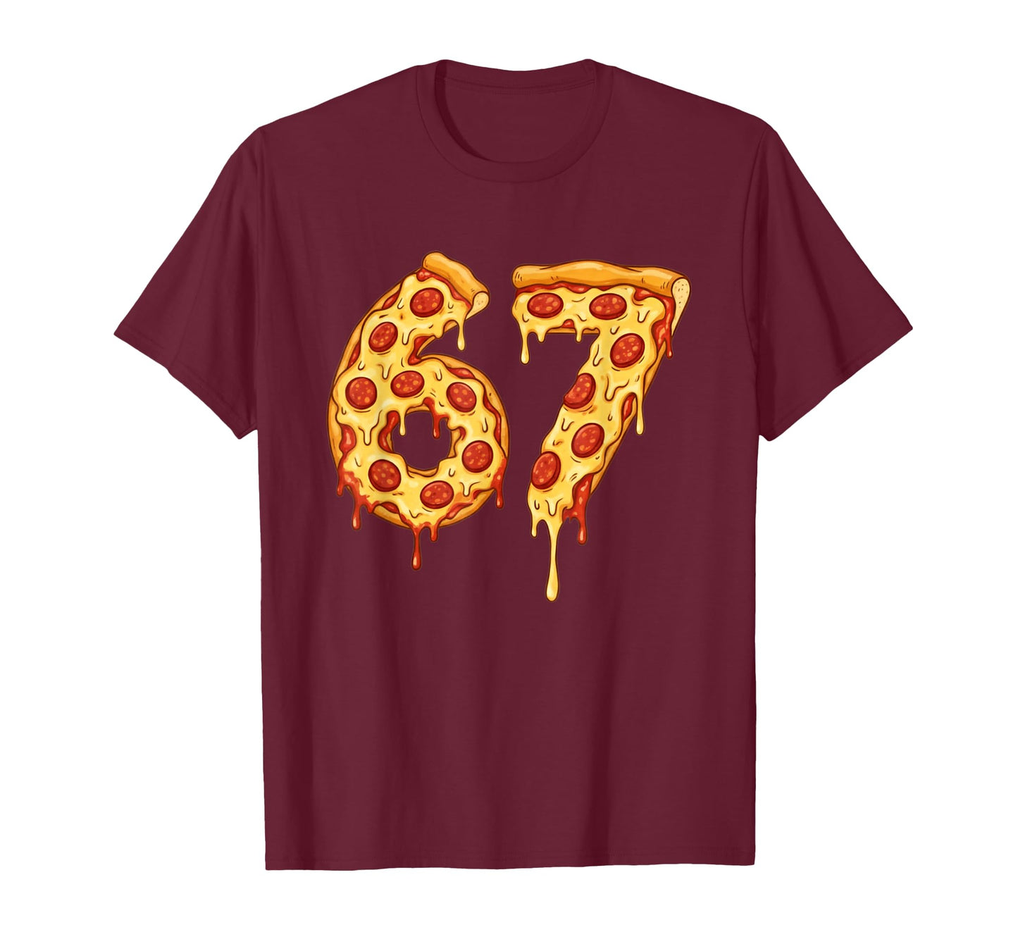 Six Seven 6 7 Meme Funny Pizza 67 Matching Pajamas Boys Kids T-Shirt