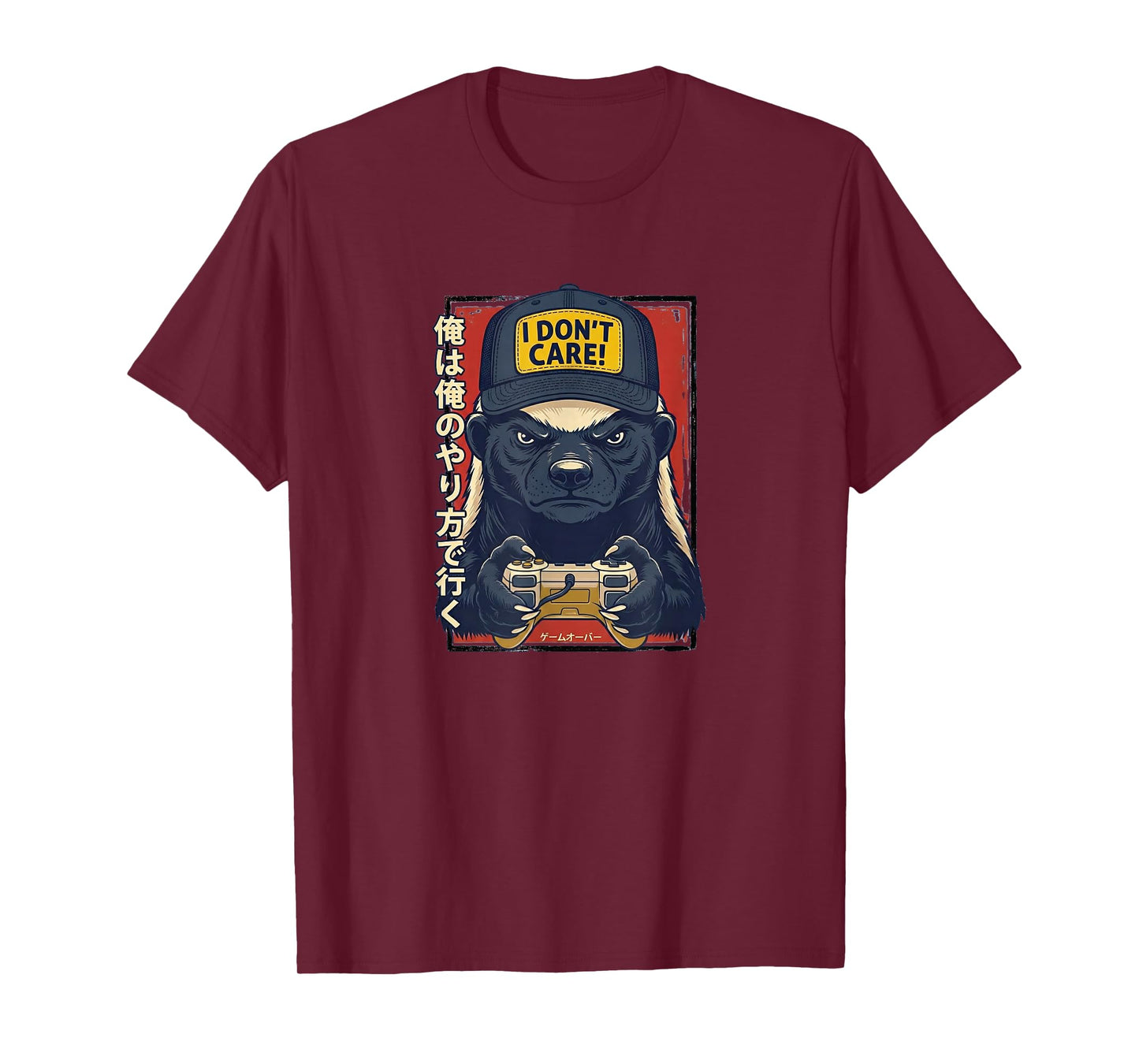 I Don’t Care - Honey Badger Gamer Design T-Shirt