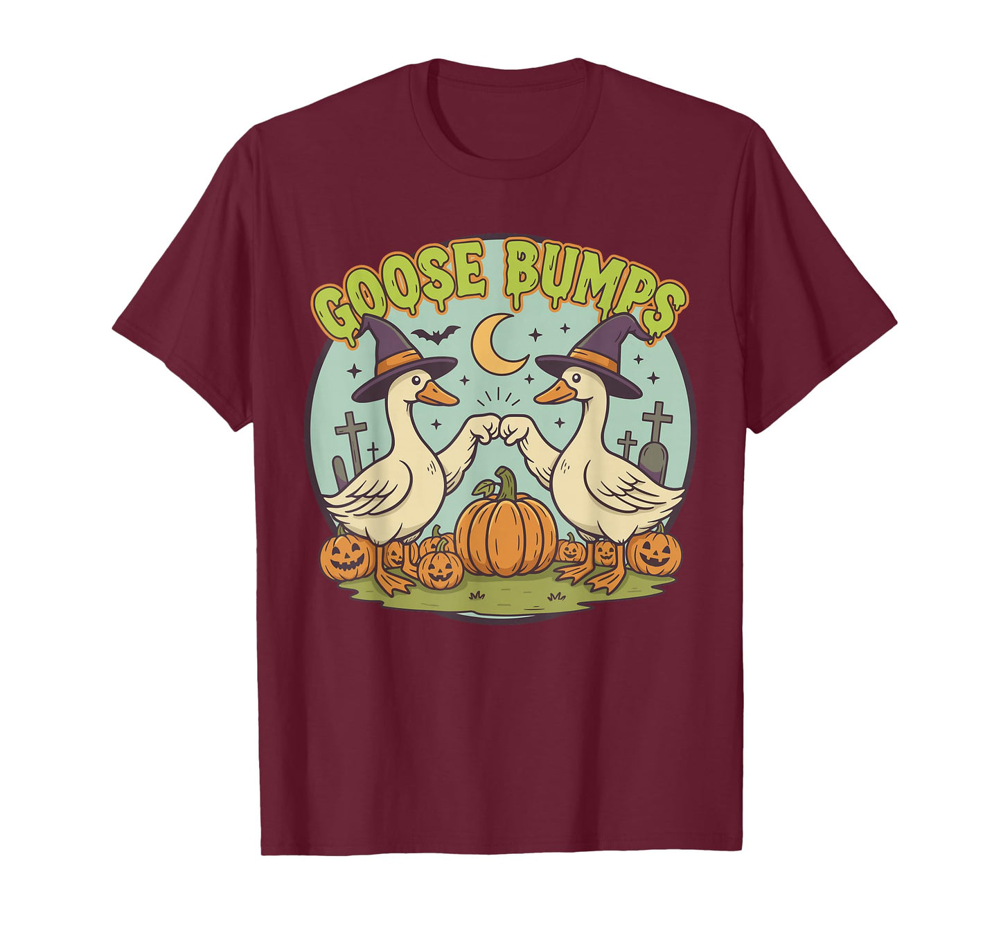 Cute Spooky Goose Shirt, Funny Halloween Goose Bumps T-Shirt
