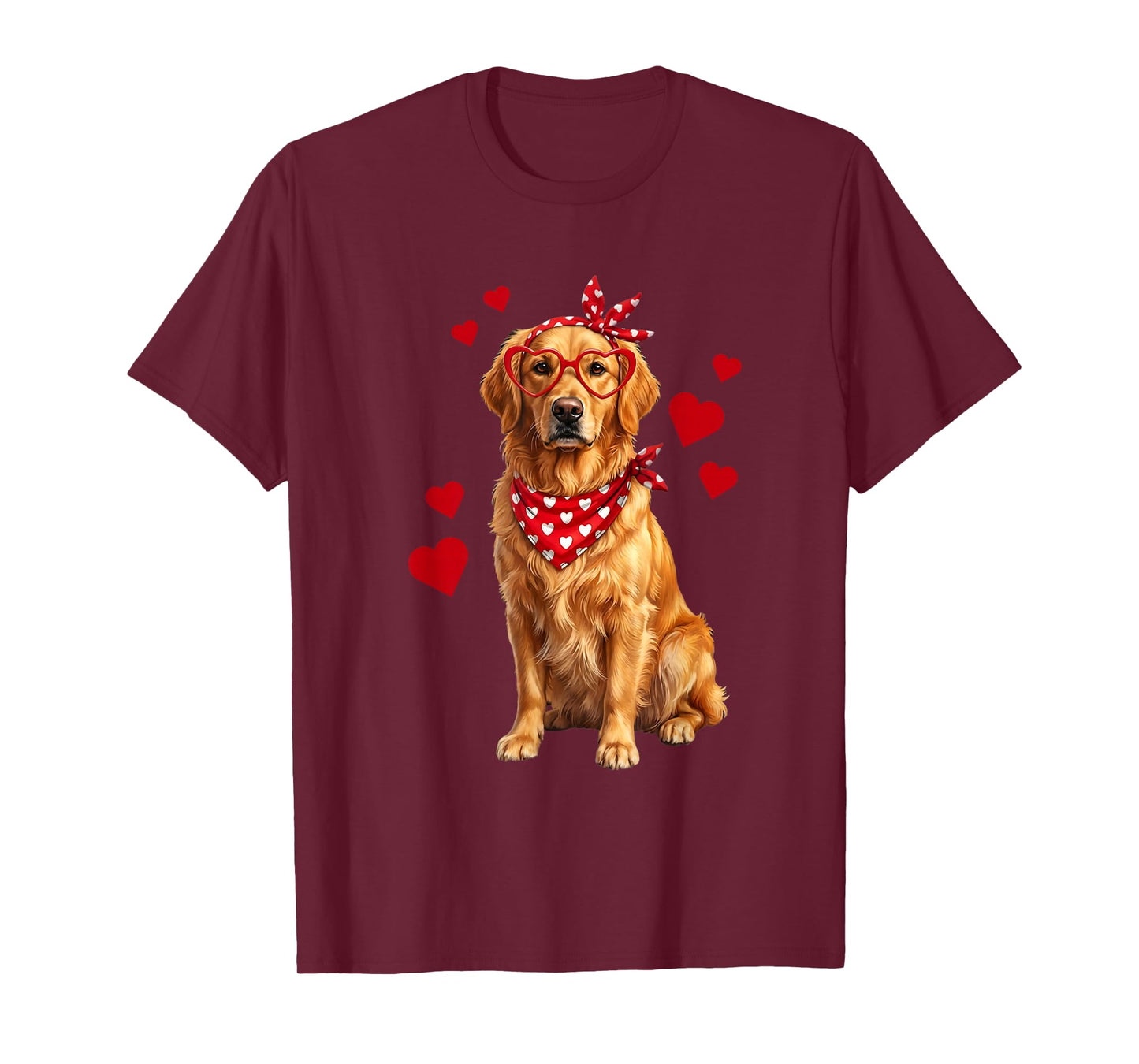 Golden Retriever Valentines Day Dog Lover Heart T-Shirt