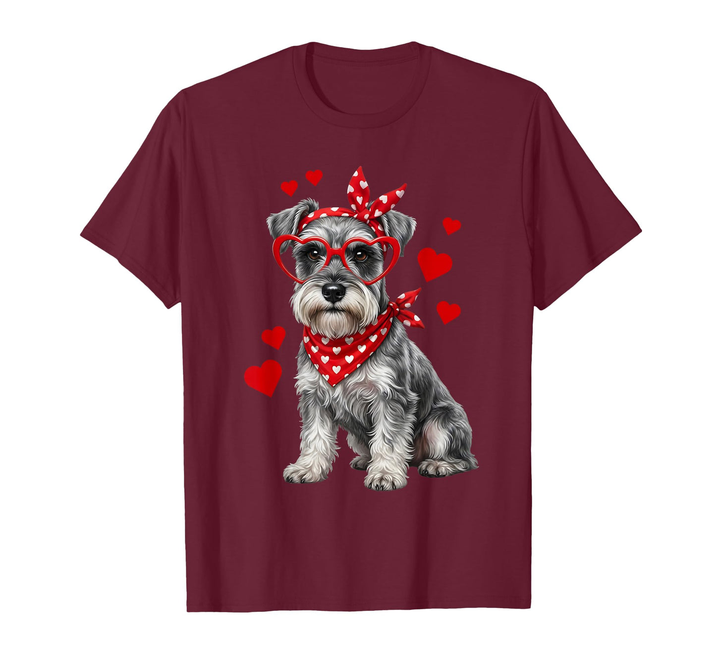 Miniature Schnauzer Valentines Day Dog Lover Heart T-Shirt