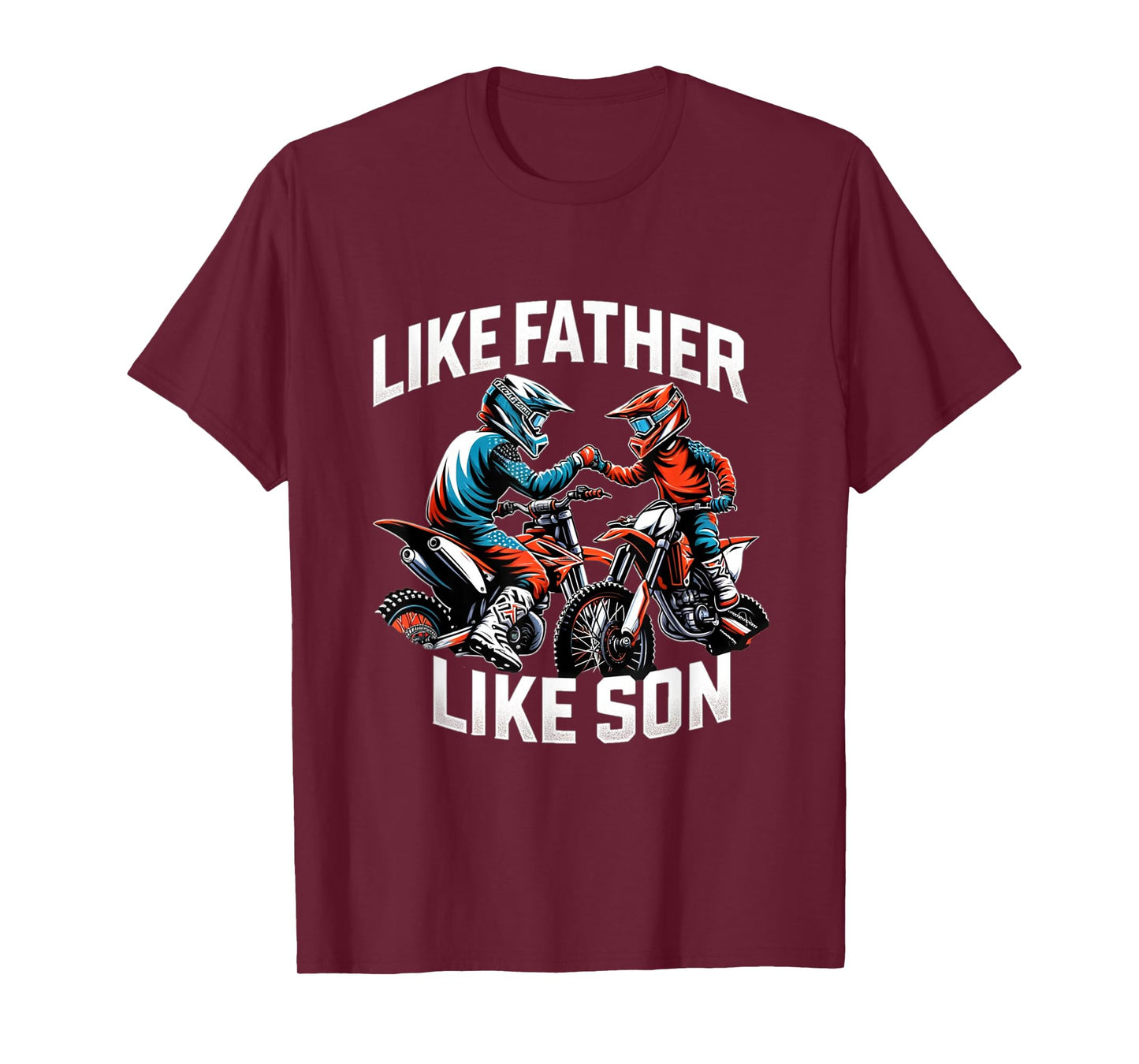 Dirt Bike Family Father Son Motocross Off-Road MX Dad Boys T-Shirt