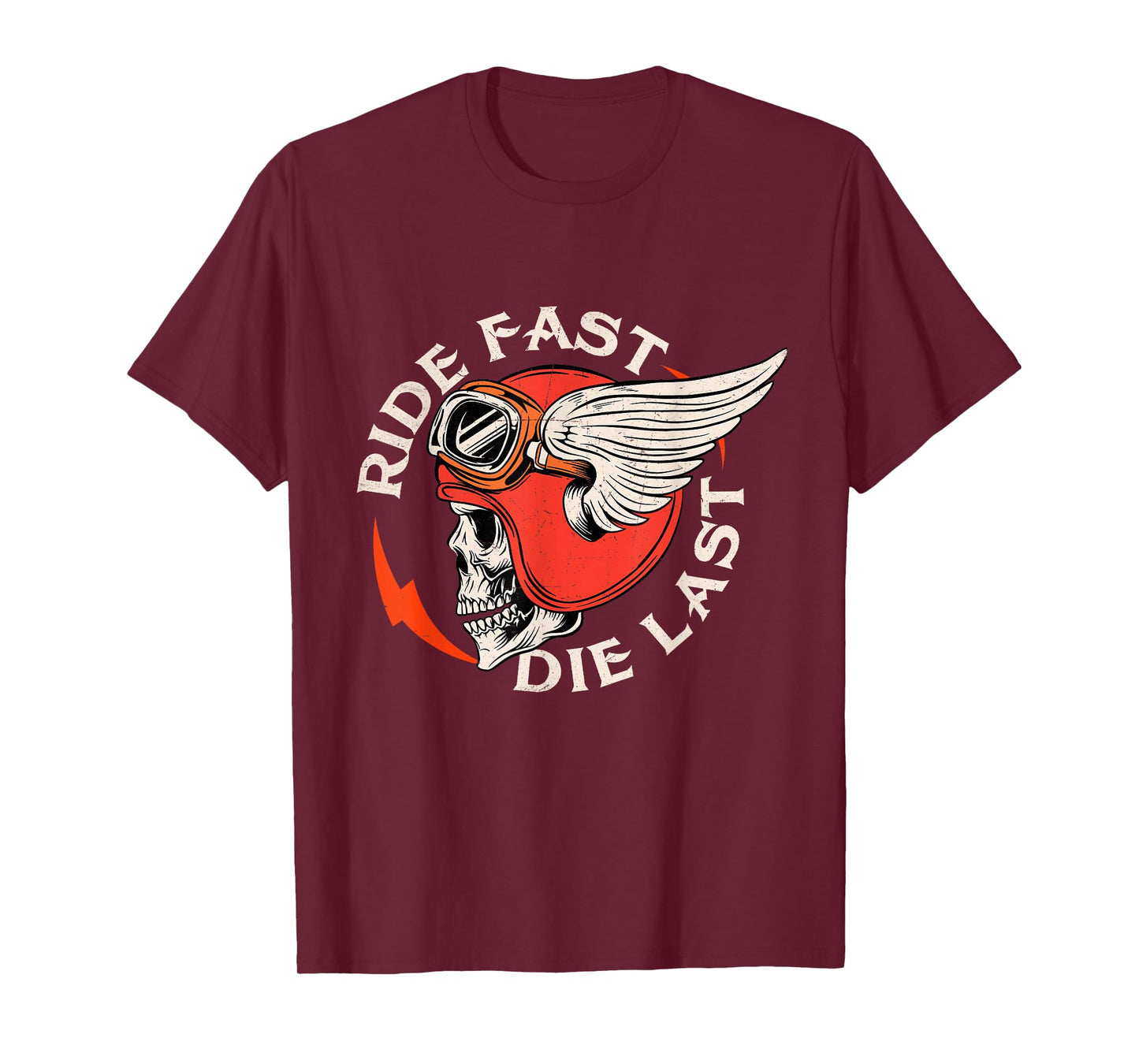 Ride Fast Die Last - Skull Biker Motorcycling Motorbike T-Shirt