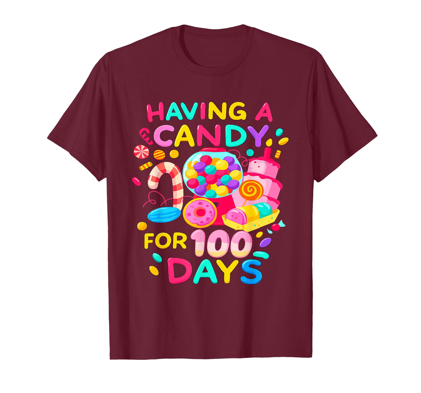 100 Days of School Candy 100th Day Candy's Girls, and Kids T-Shirt