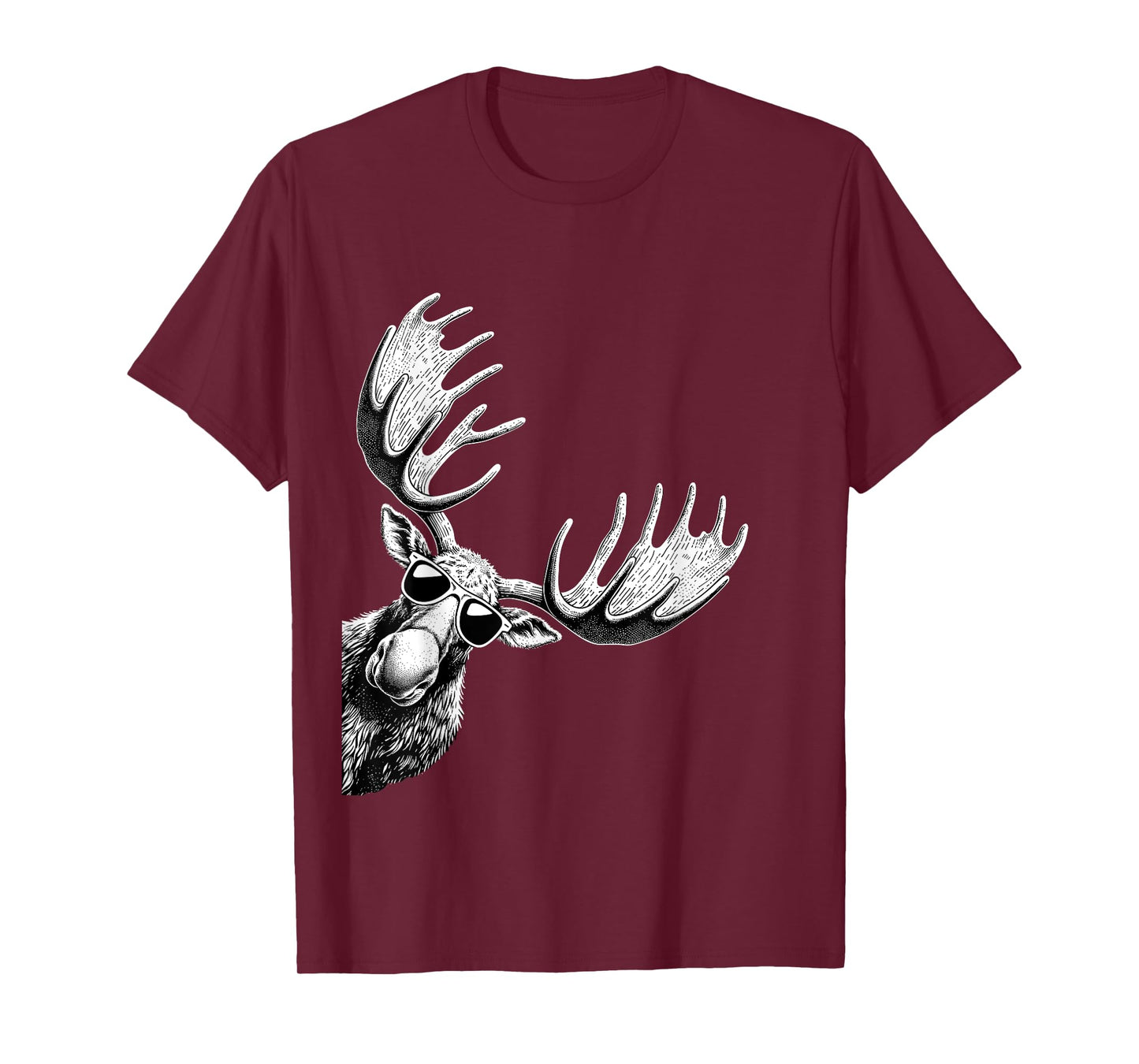 Funny Moose Wearing Sunglasses Alaska Moose Lovers T-Shirt