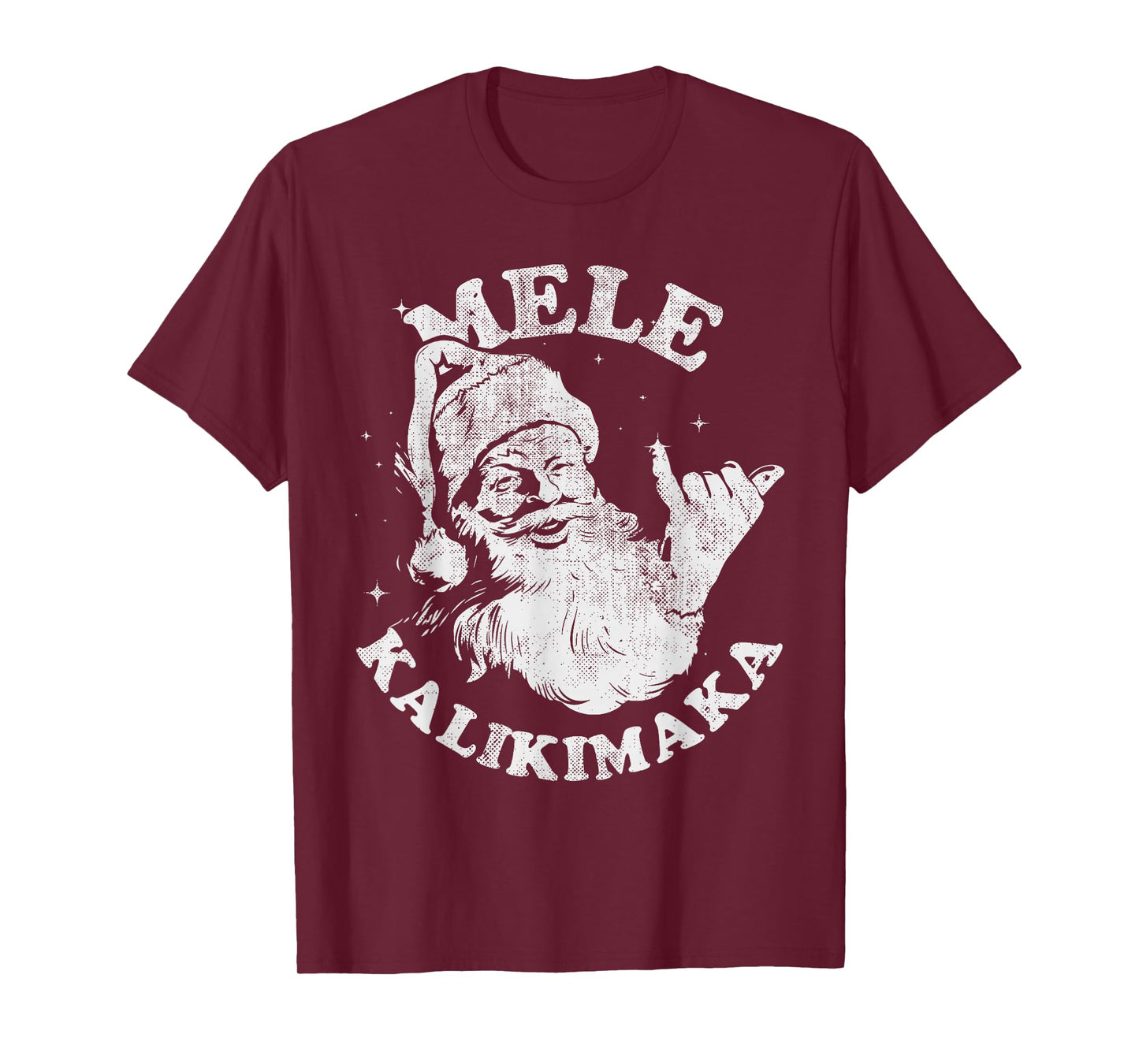 Mele Kalikimaka Retro Hawaii Santa Aloha Christmas T-Shirt