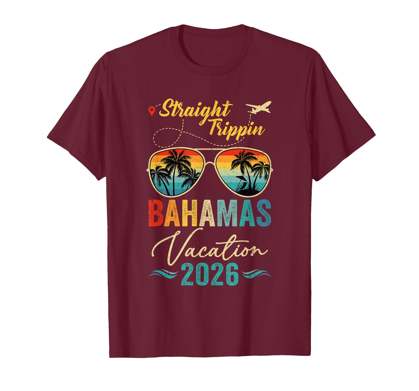 Straight Trippin Bahamas 2026 Family Summer Vacation T-Shirt