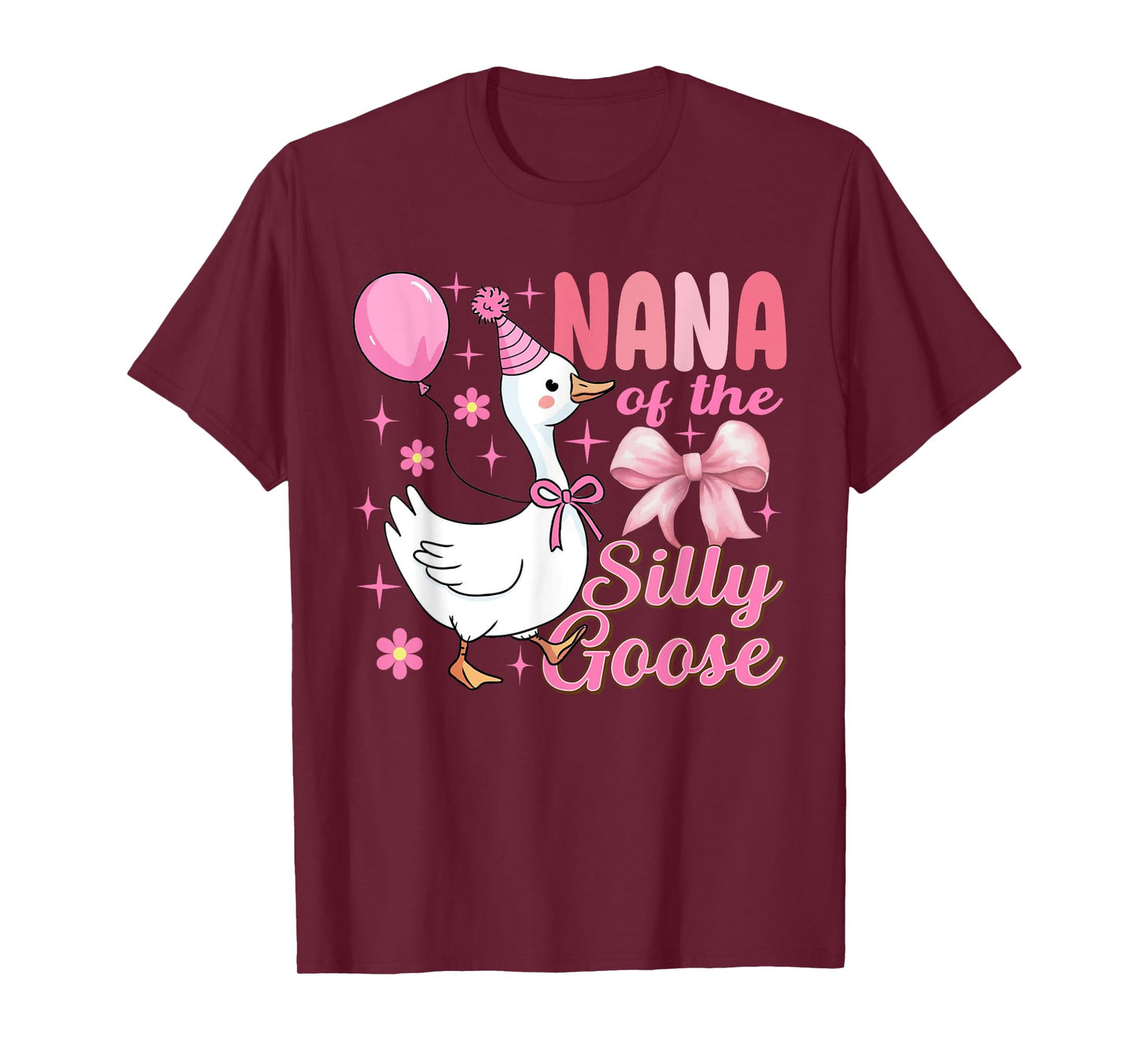 Nana Goose On The Loose Funny Birthday Matching Family T-Shirt