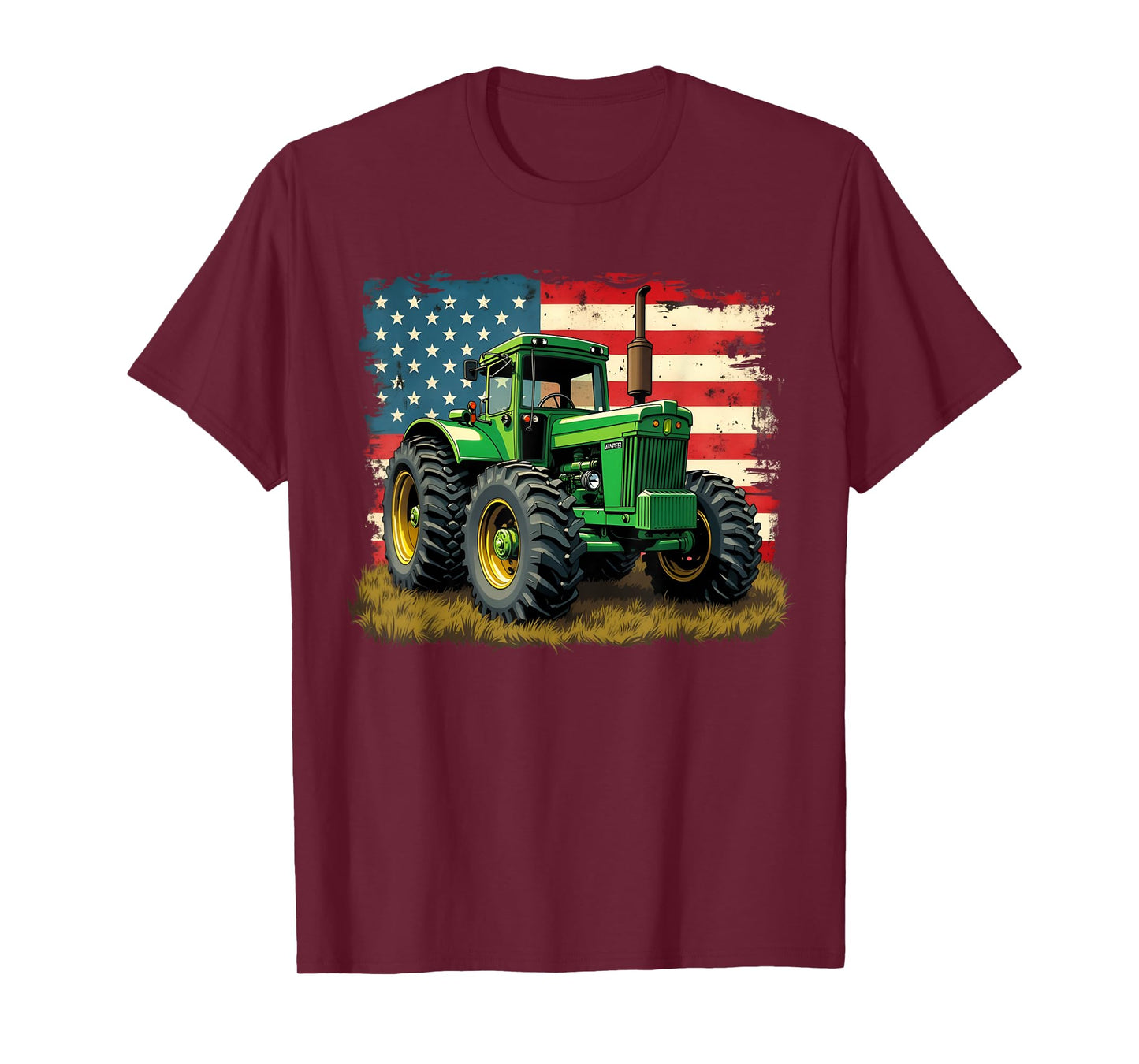 Agriculture Farm Tractor USA Flag tractor American farm USA T-Shirt