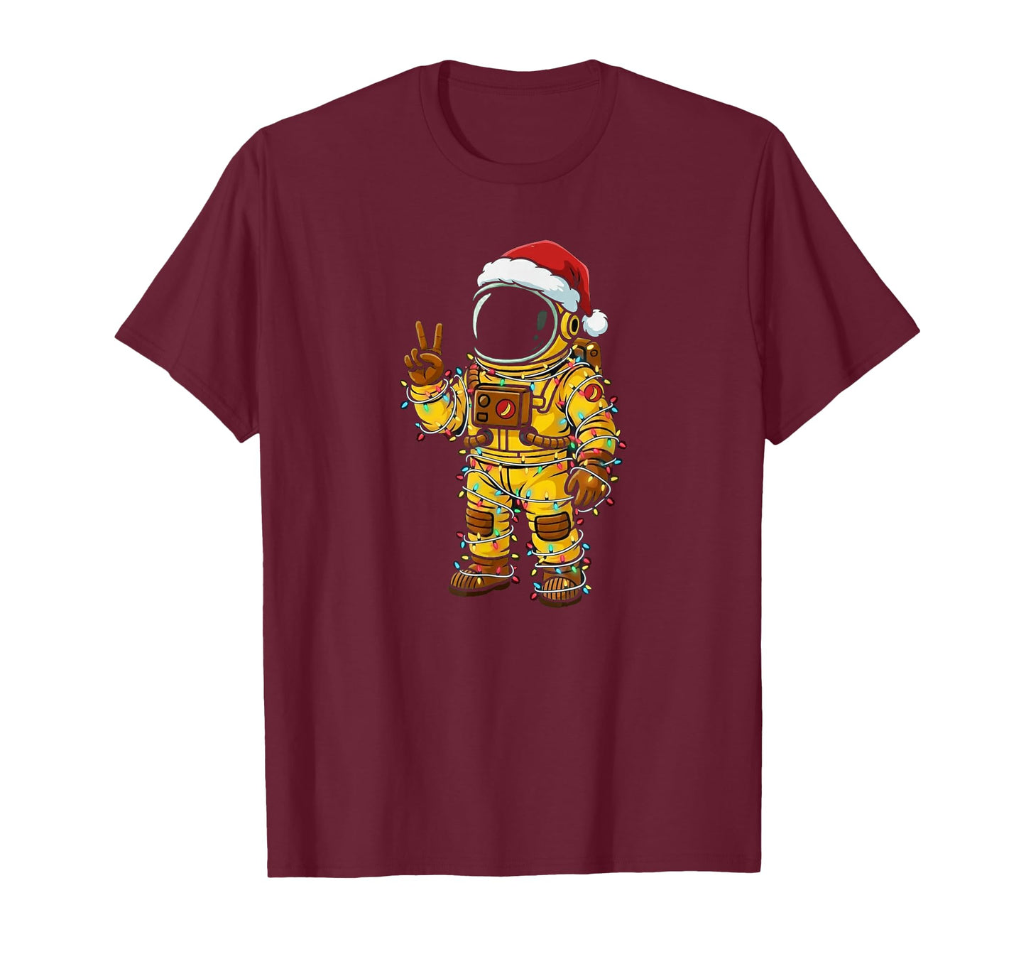 Bananaut Space Explorer - Christmas Astronaut Lights T-Shirt