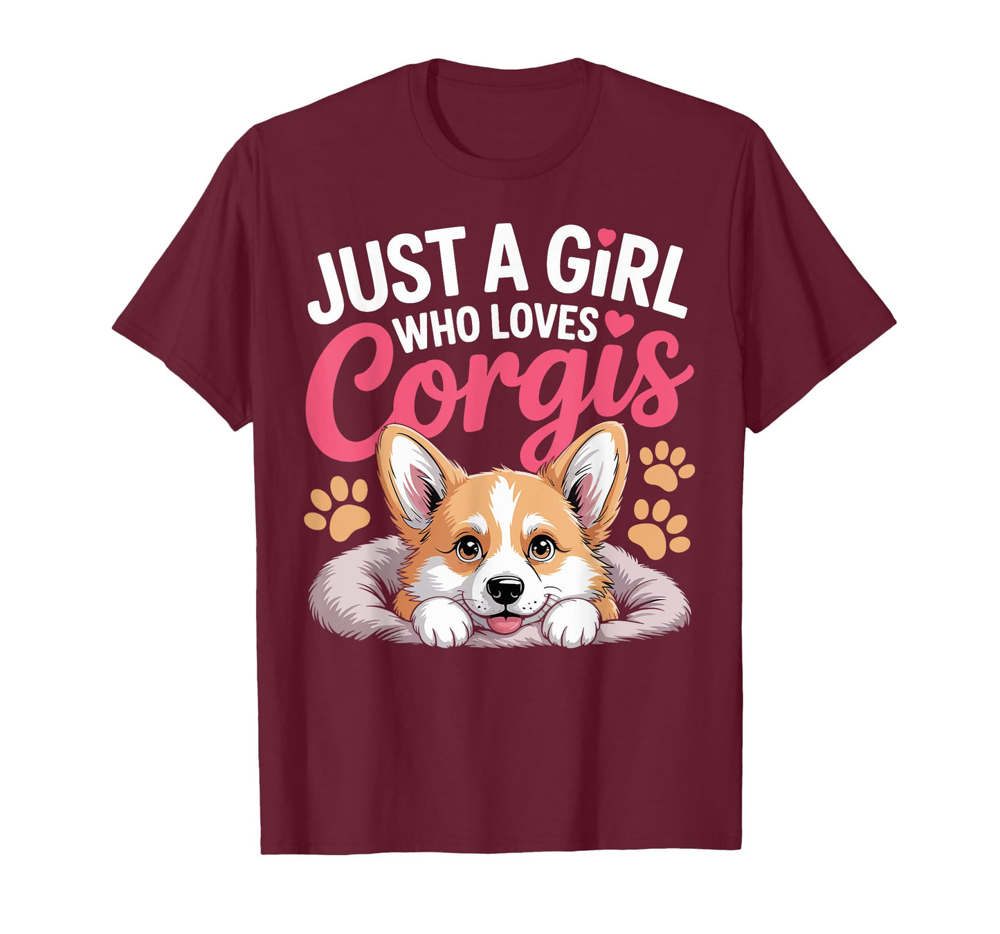 Just a Girl Who Loves Corgis Cute Dog Lover Gifts for Women T-Shirt