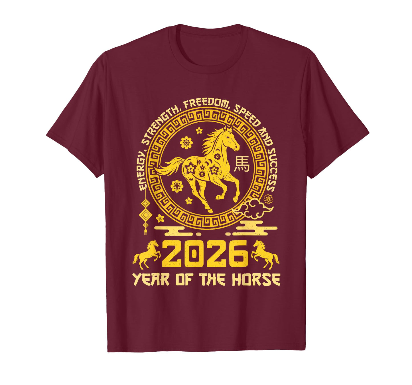Happy Lunar Chinese New Year of The Horse 2026 Zodiac T-Shirt
