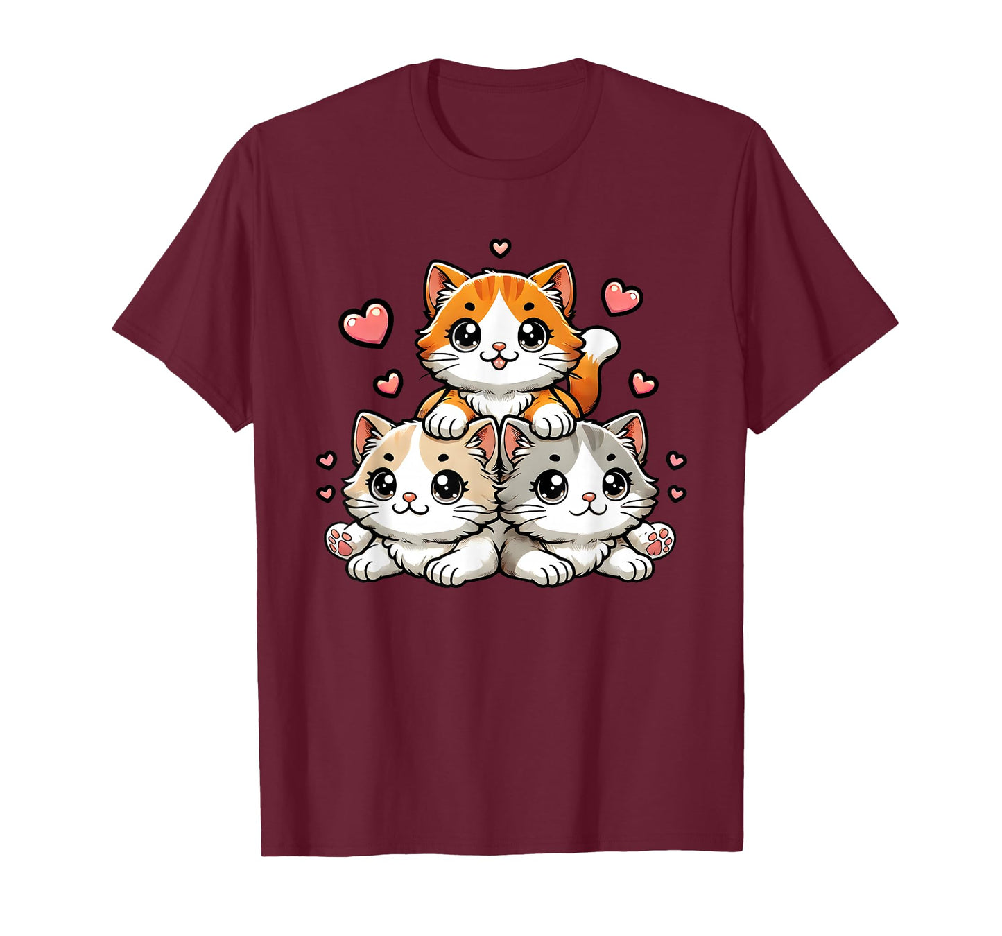 Cute Kawaii Cats Neko Funny Kitten Cat Lover Gift Women Girl T-Shirt