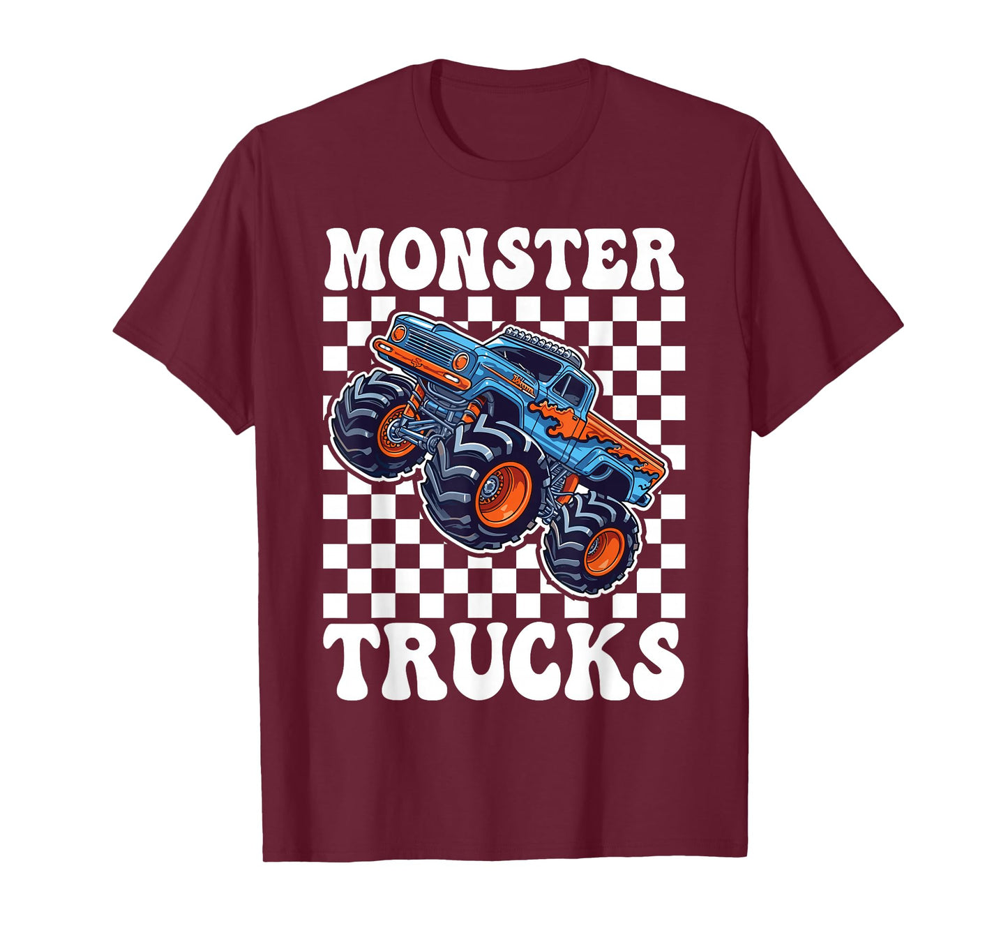 Monster Truck for Toddlers, Kids Monster Truck Retro Vintage T-Shirt