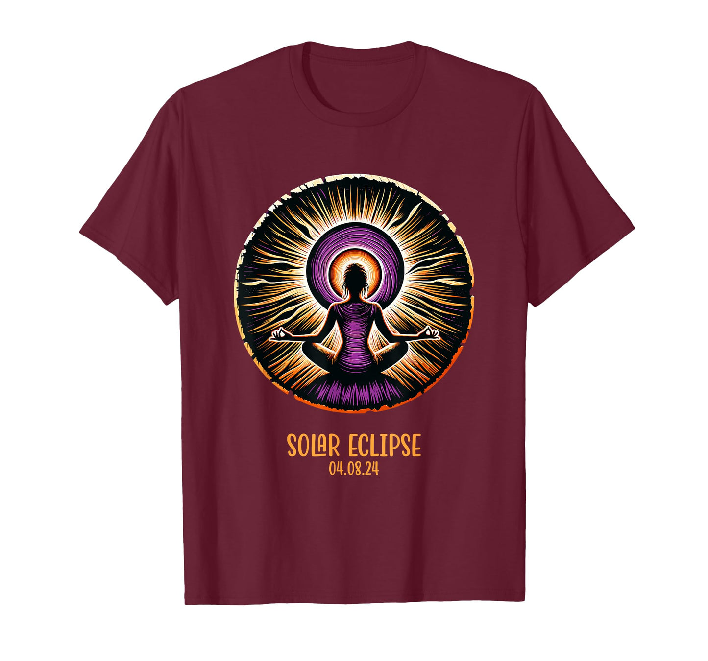 Totality April 8 2024 Total Solar Eclipse Women Yoga T-Shirt
