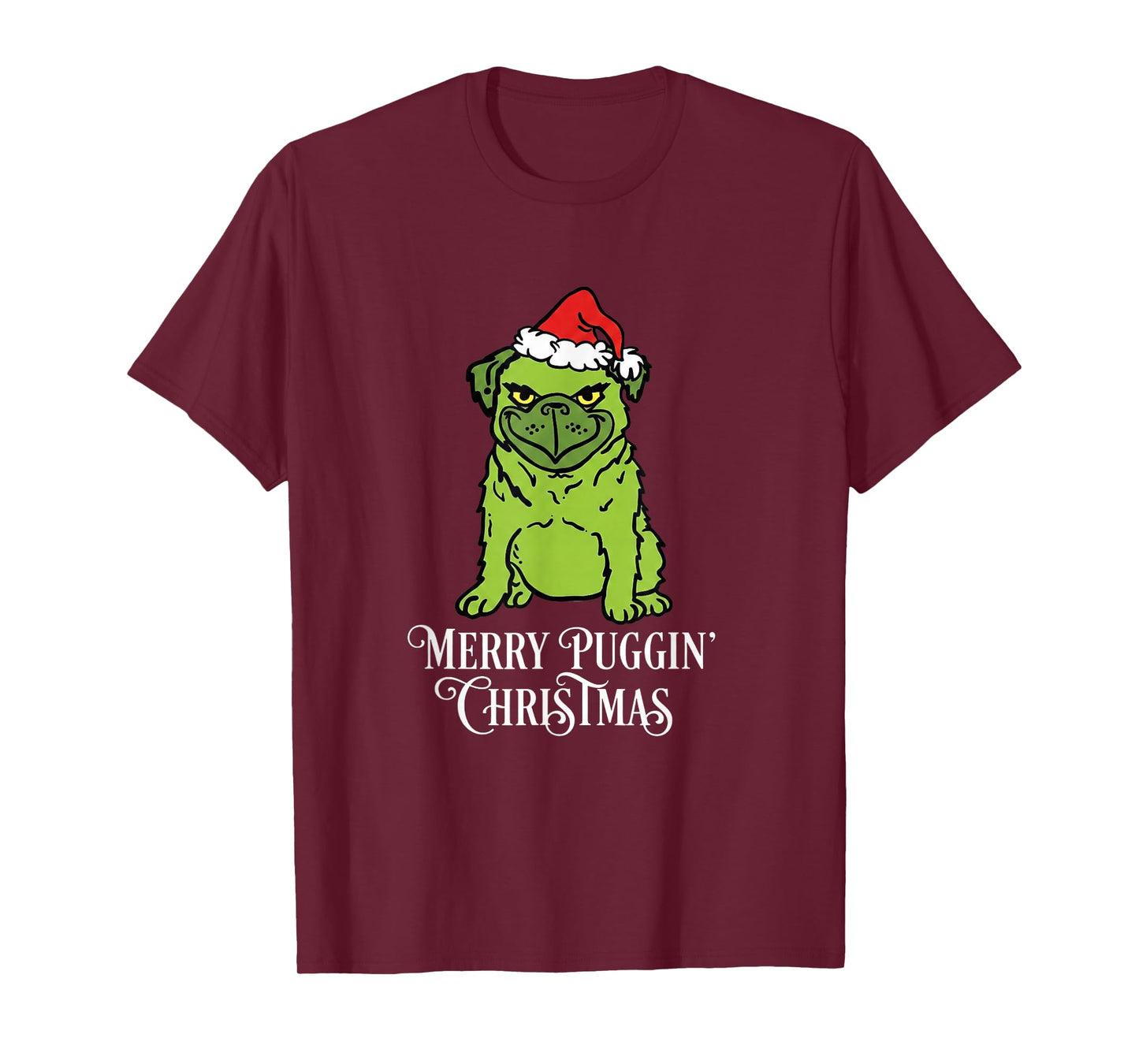 Merry Puggin' Christmas Cute Pug Dog Lover Xmas T-Shirt