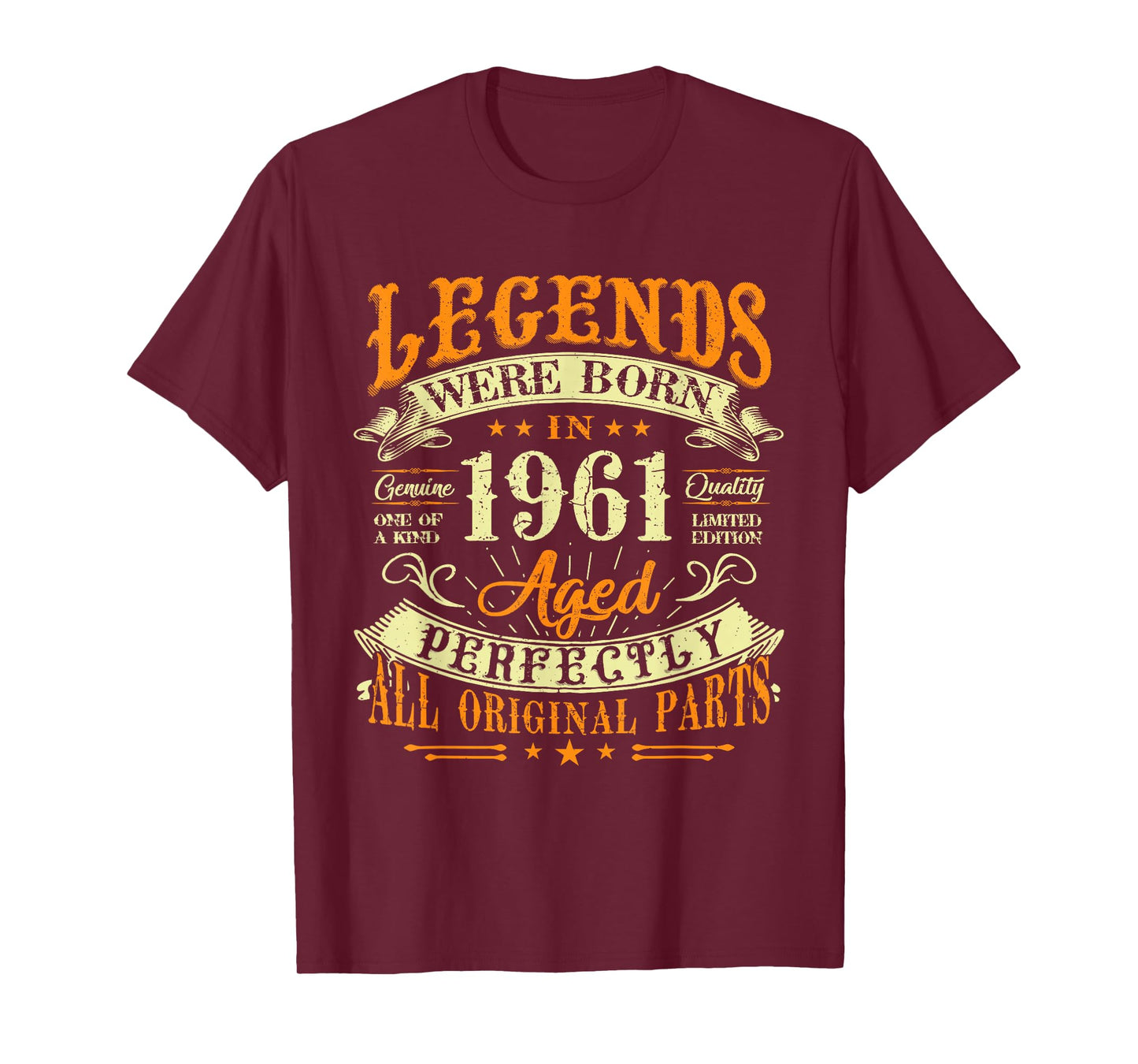 64th Birthday Vintage Legends Born In 1961 64 Years Old T-Shirt